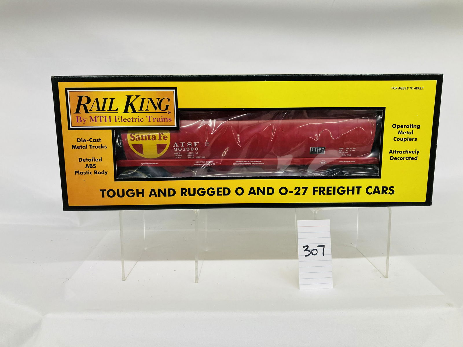 MTH 30-7597 Santa Fe 4-Bay Cylindrical Hopper w/ OB (1 of 2)