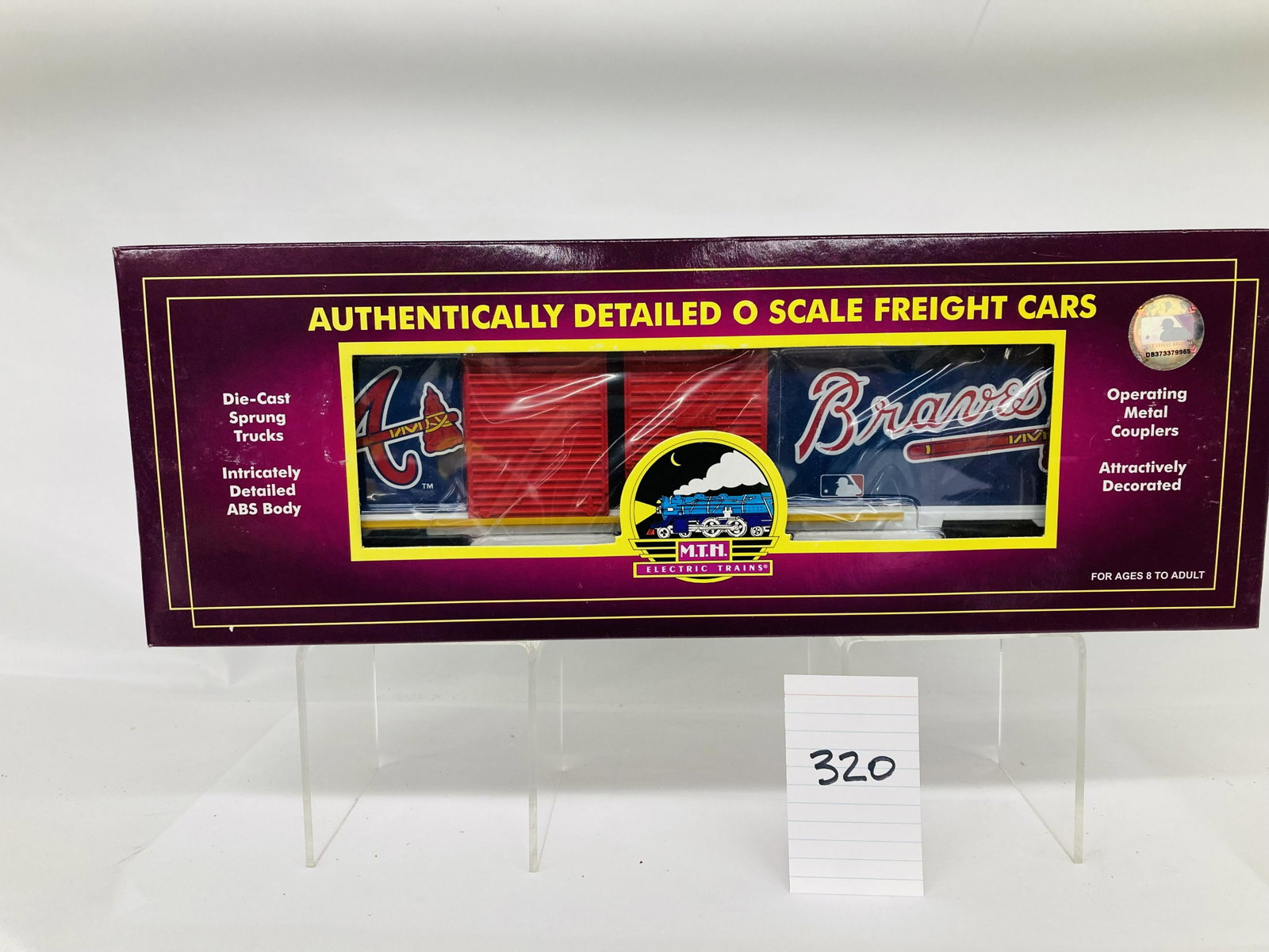 MTH 20-93254 MLB - Atlanta Braves Double Door 50' Boxcar w/ OB: MTH 20-93254 MLB - Atlanta Braves Double Door 50' Boxcar w/ OB, C10