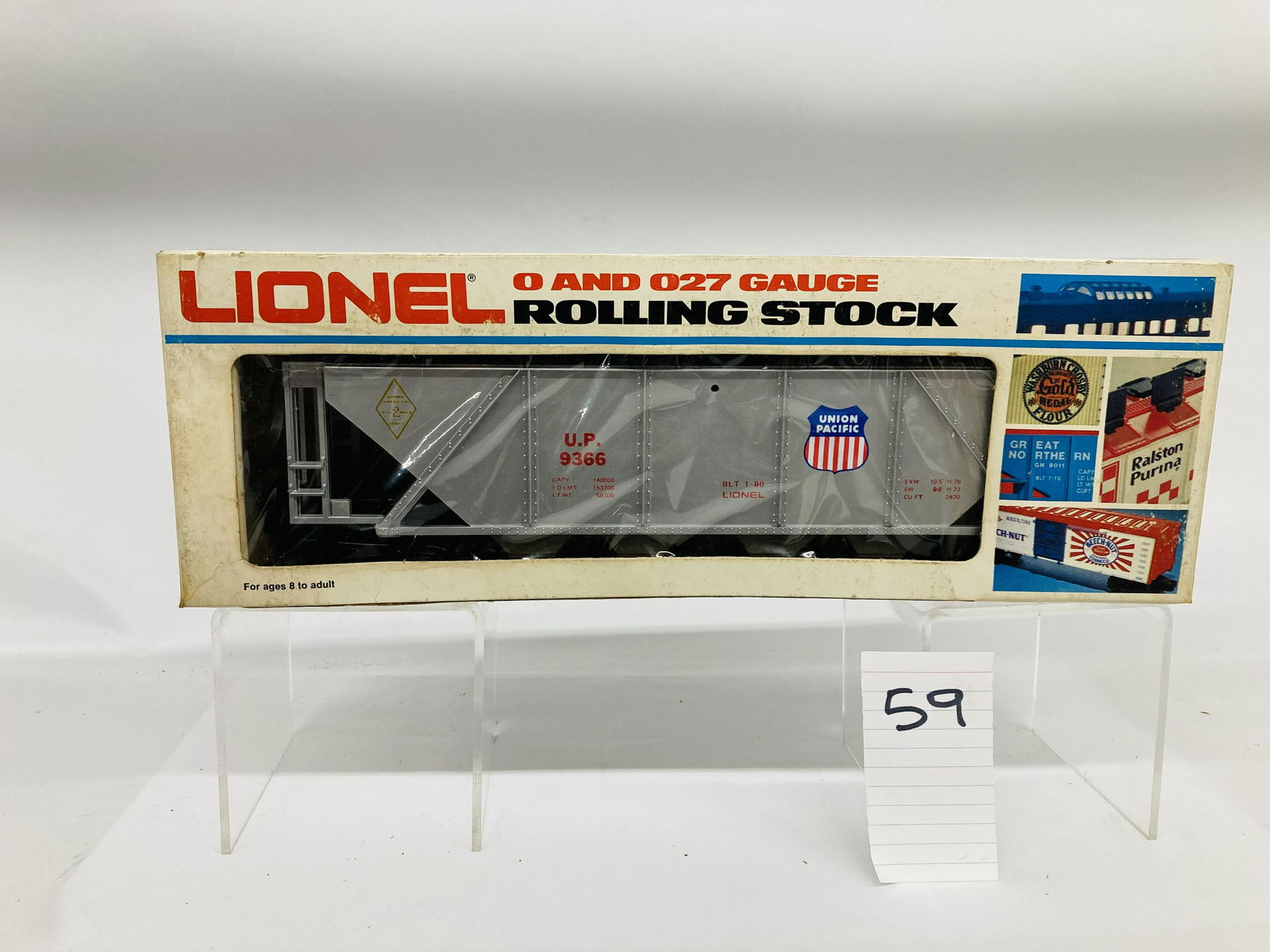 Lionel 9366 Famous American Railroad Union Pacific Hopper w/ OB (1 of 2)