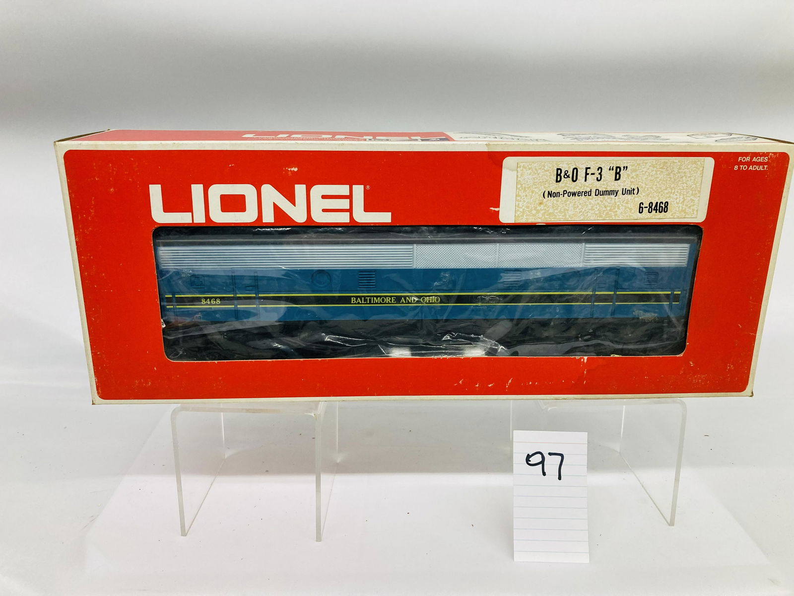 Lionel 8468 B&O F3 Dummy "B" Unit Diesel Locomotive w/ OB (1 of 2)