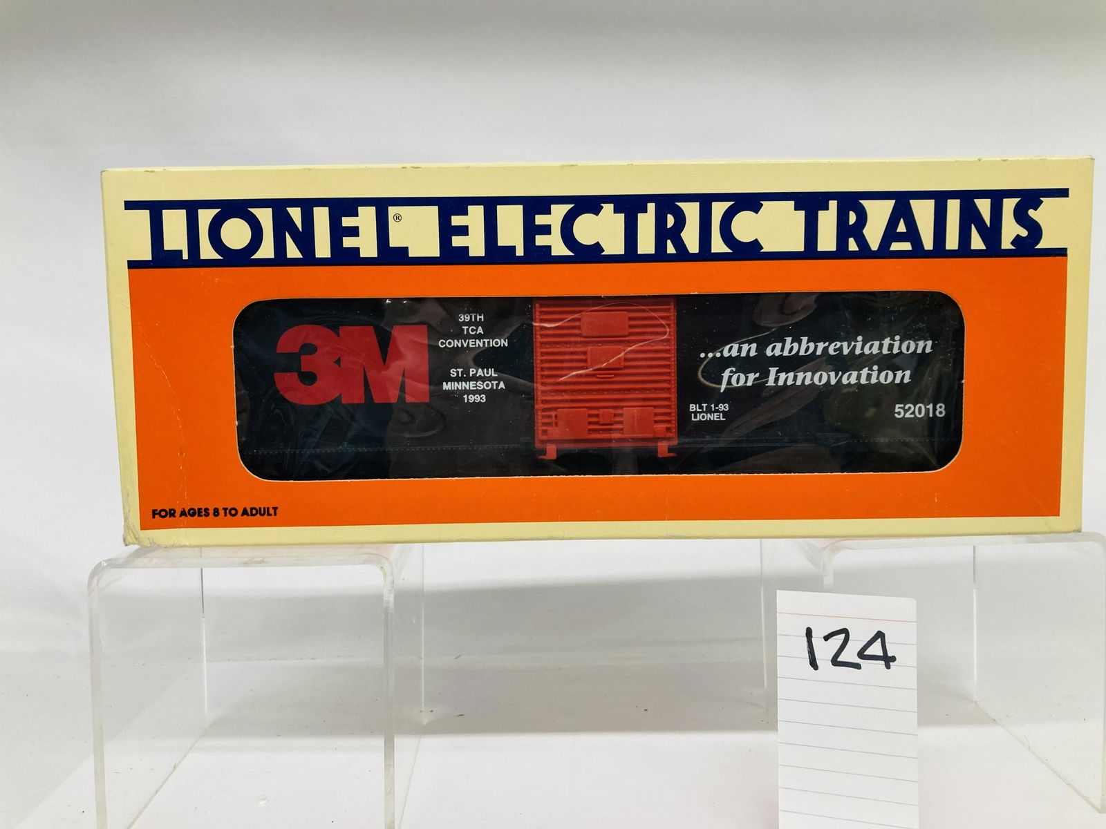 Lionel 52016 TCA 1993 39th Convention 3M Boxcar w/ OB (1 of 3)