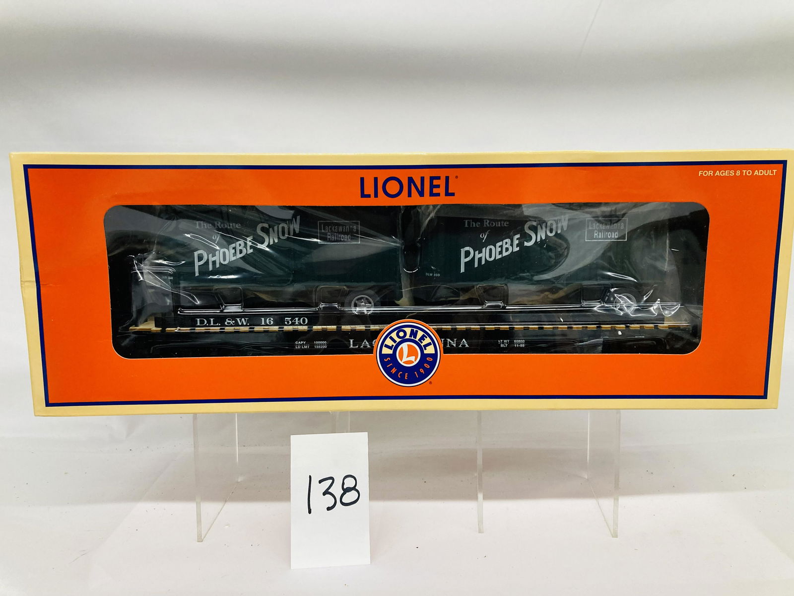 Lionel 27563 Lackawanna PS-4 Flatcar w/ Piggyback Trailers & OB (1 of 3)