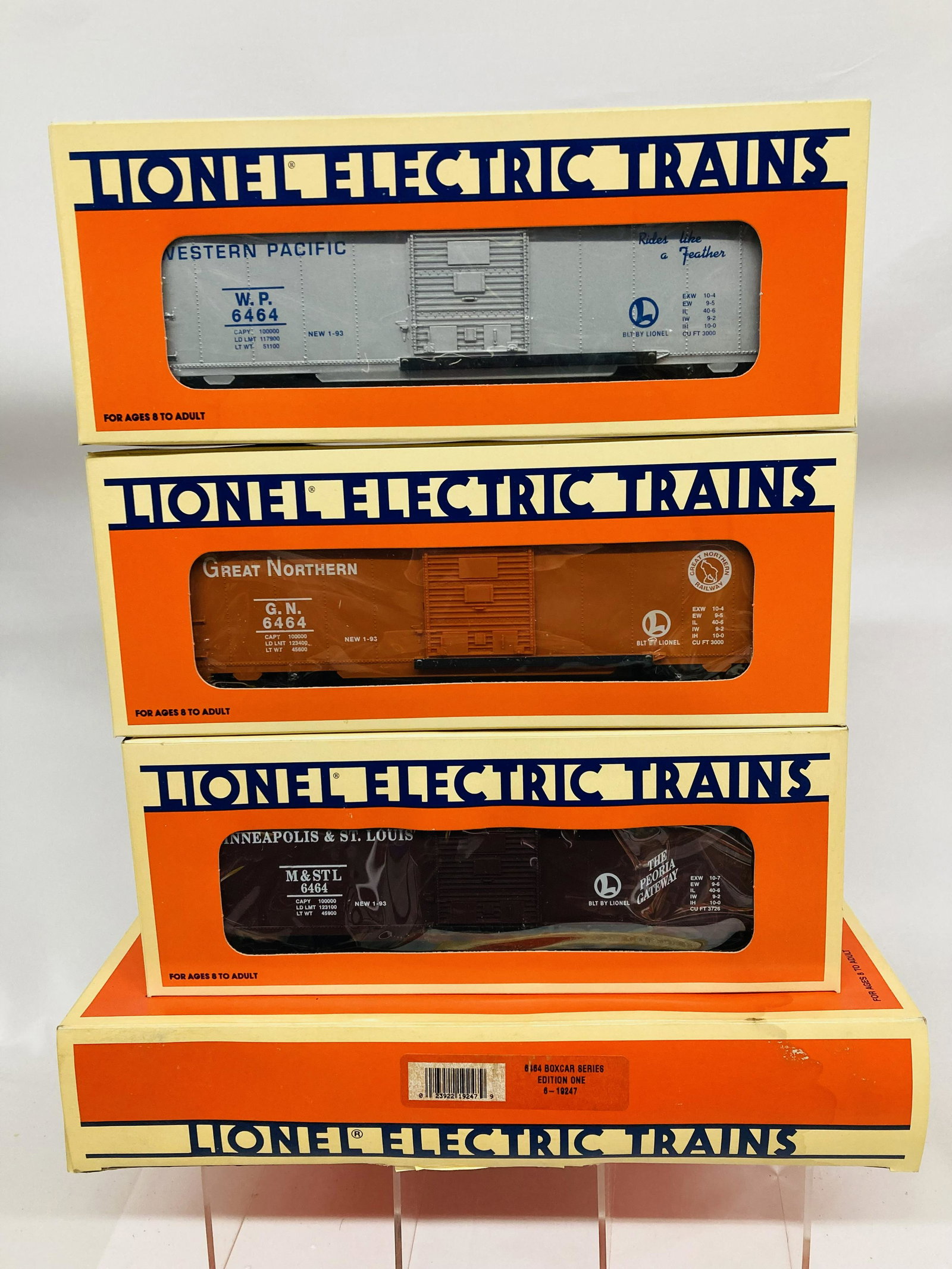 Lionel 19247 6464 Boxcar Series First Edition w/ Original Boxes (1 of 7)