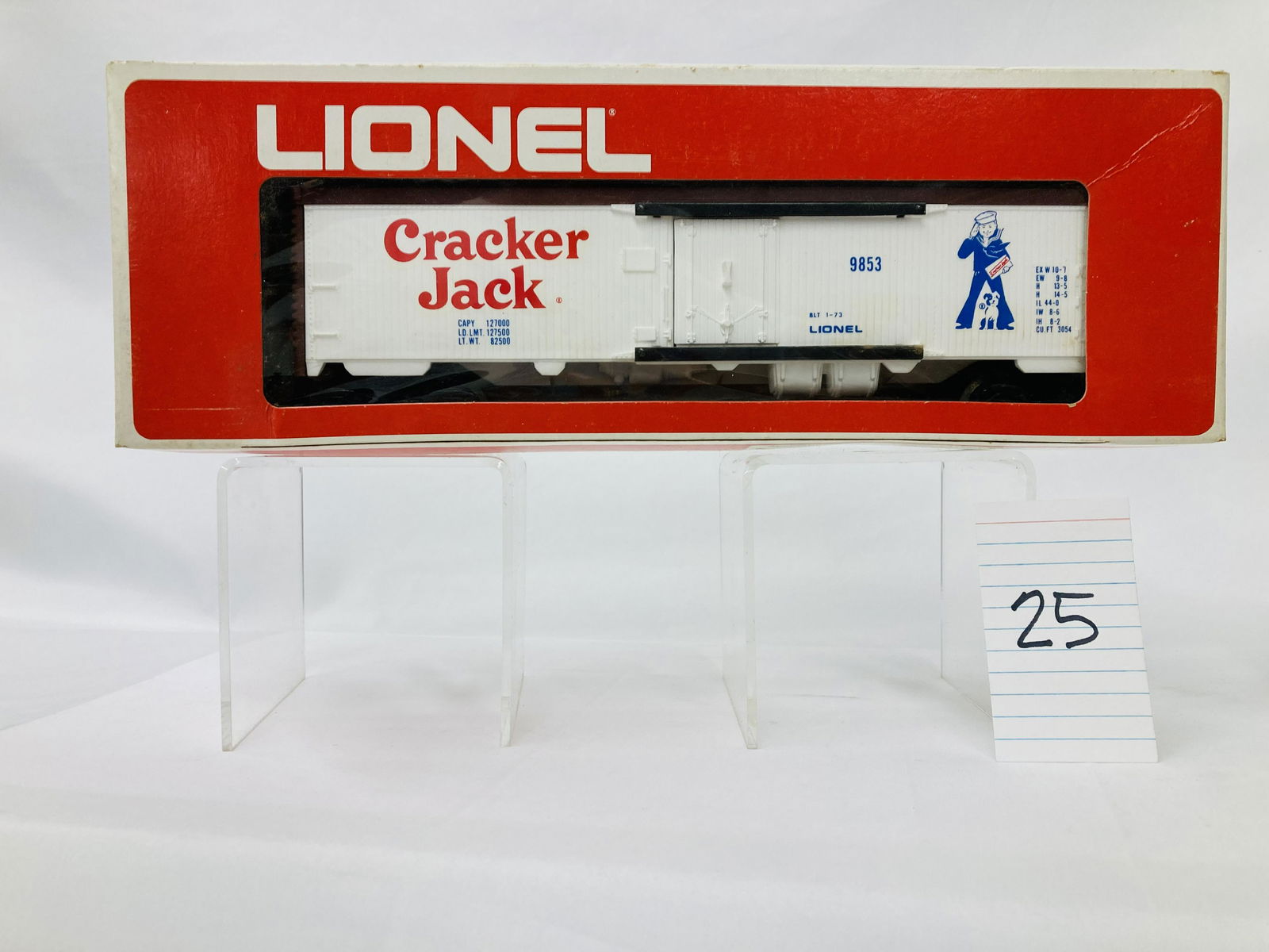 Lionel 9853 White Sides Cracker Jack Car w/ OB (1 of 2)