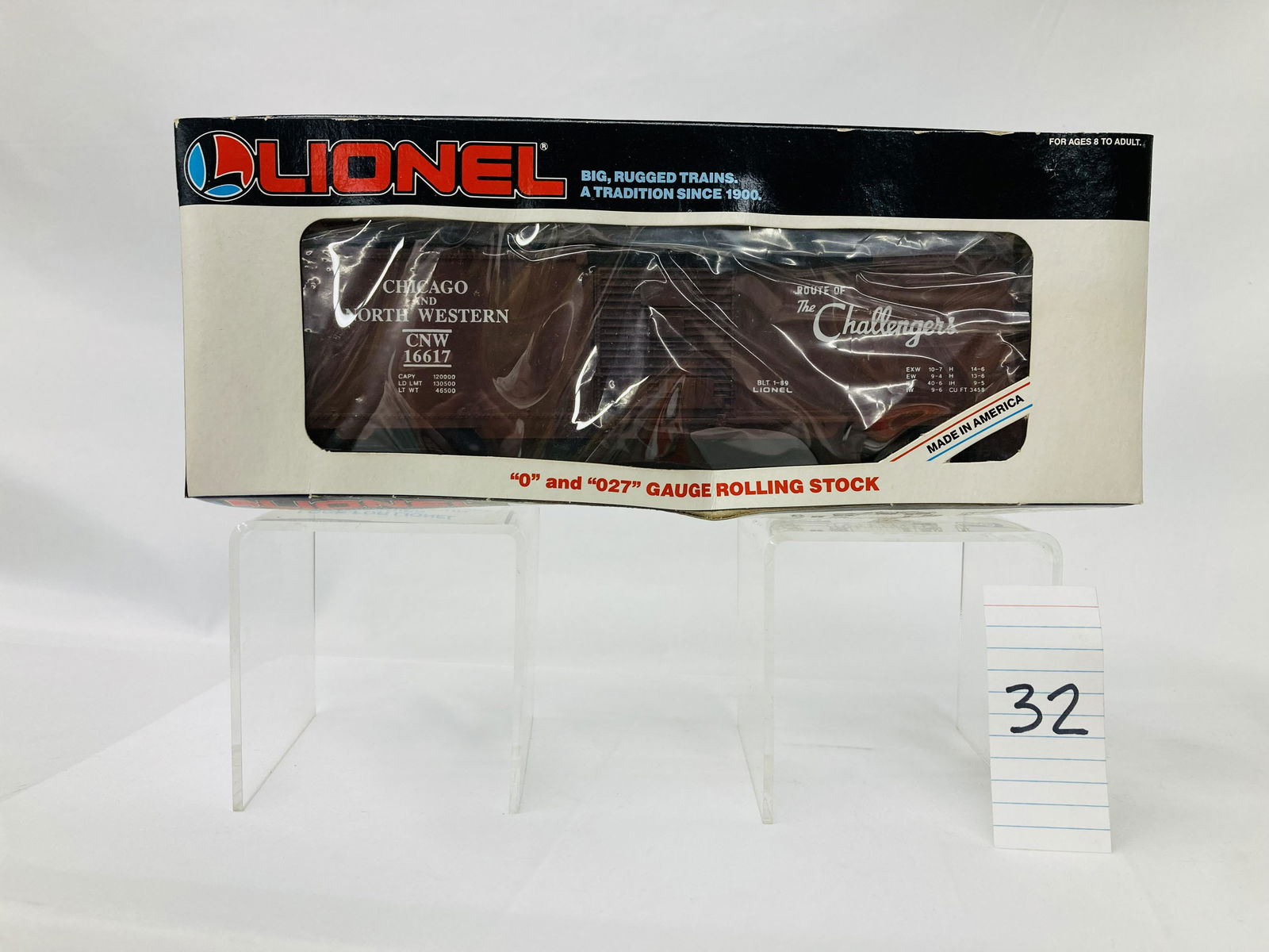 Lionel 16617 Chicago & Northwestern Box car w/ E.T.O. & OB (1 of 3)