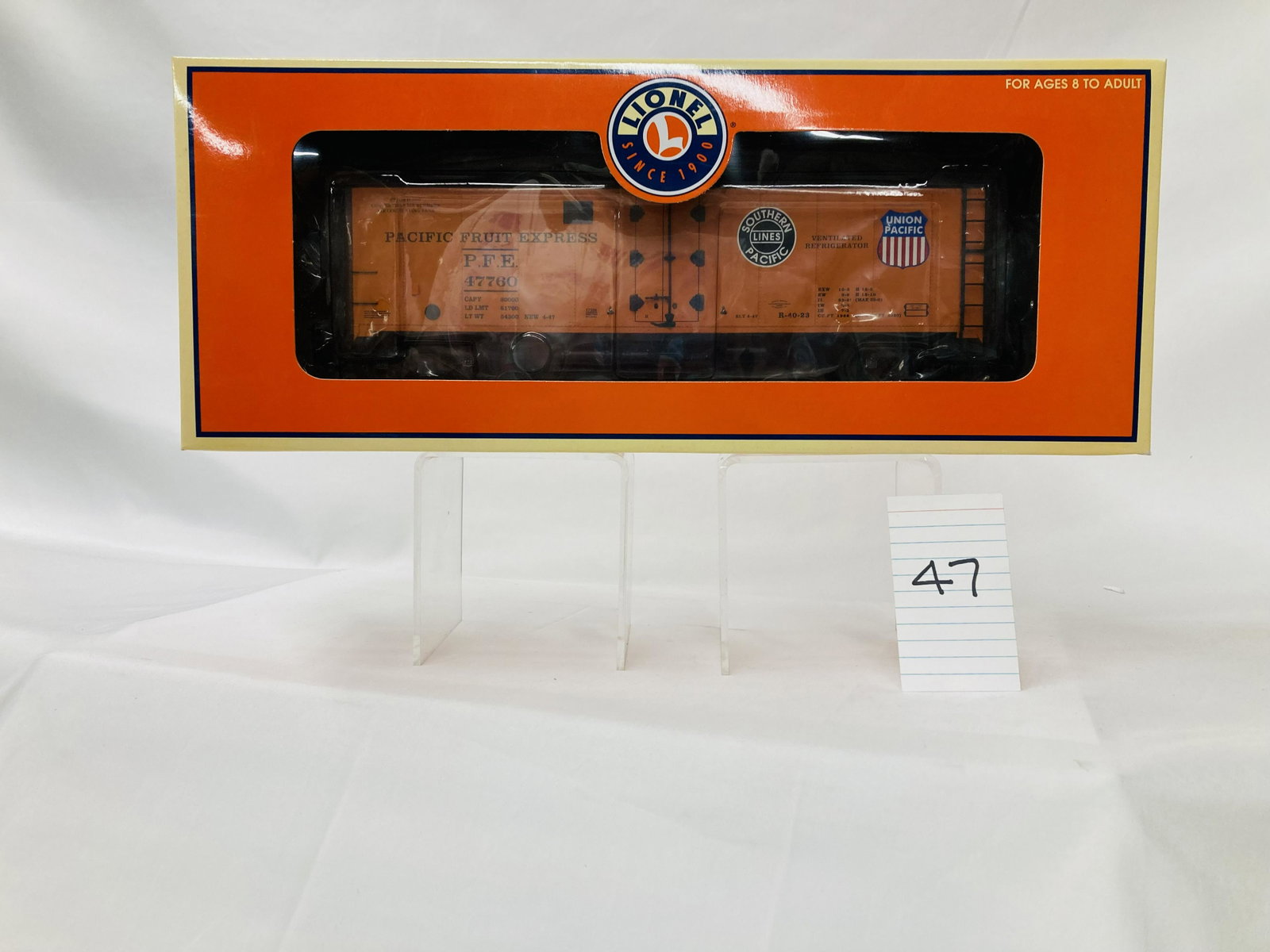 Lionel 17336 Pacific Fruit Express Steel Sided Reefer w/ OB: Lionel 17336 Pacific Fruit Express Steel Sided Reefer w/ OB, C10