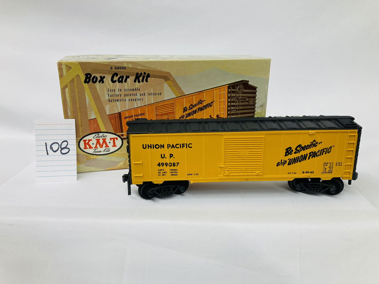 KMT Kit 0204:1.98 Union Pacific Boxcar w/ IS & OB (1 of 3)