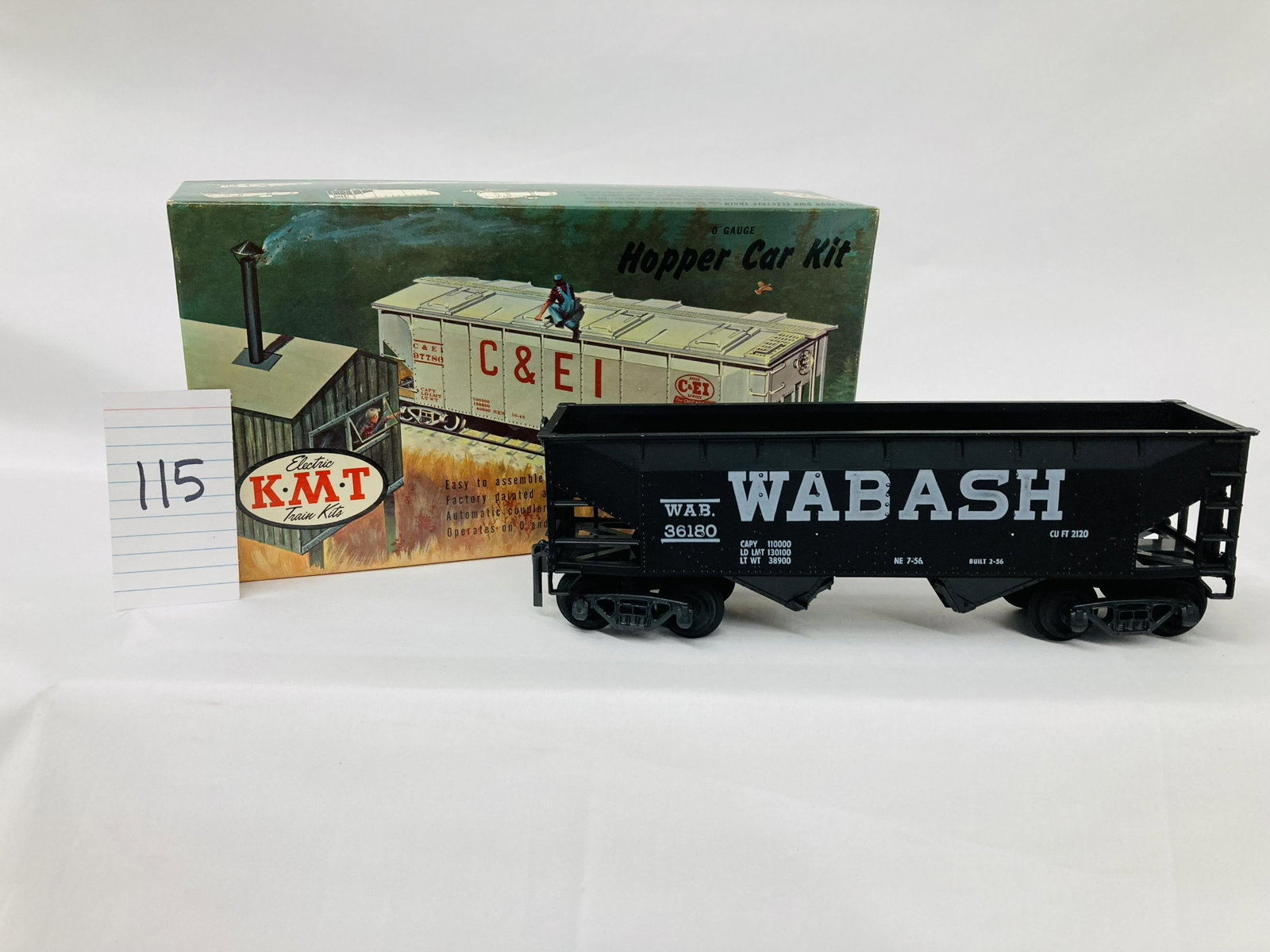 KMT Kit 0601:2.29 Wabash Hopper w/ OB: KMT Kit 0601:2.29 Wabash Hopper w/ OB. Car is C9 and has been assembled.