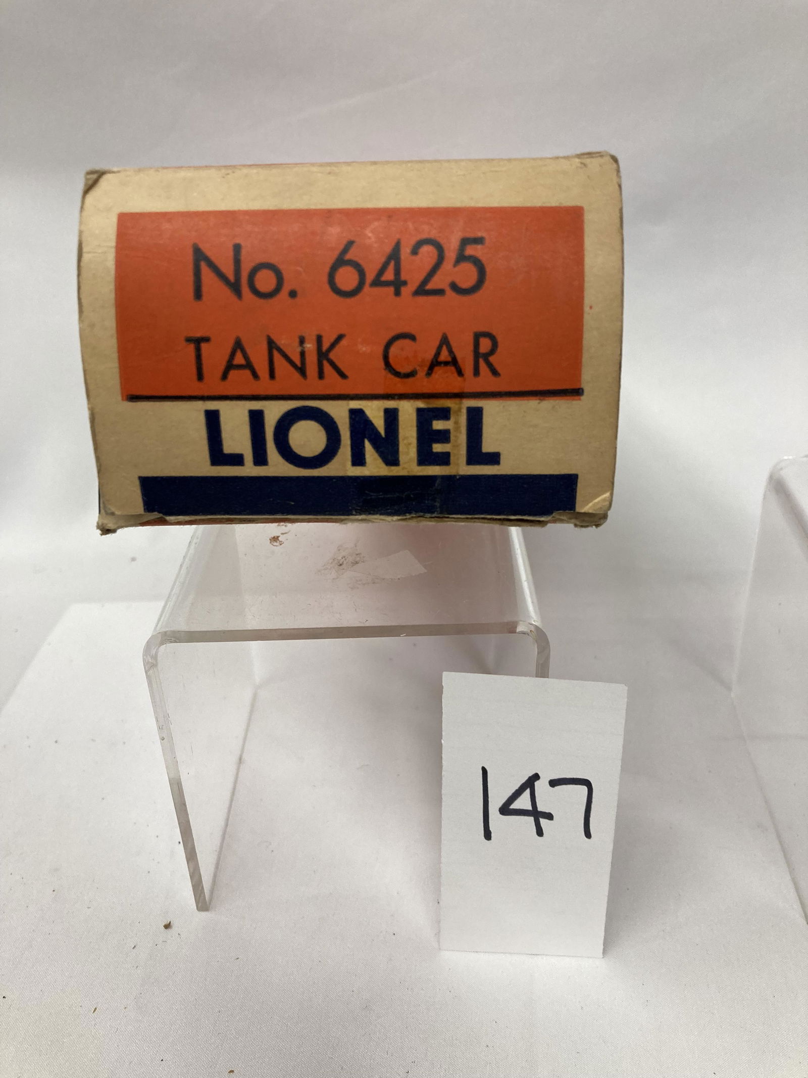 Lionel Postwar 6425 Gulf Three Dome Tank Car Empty Original Box (1 of 8)