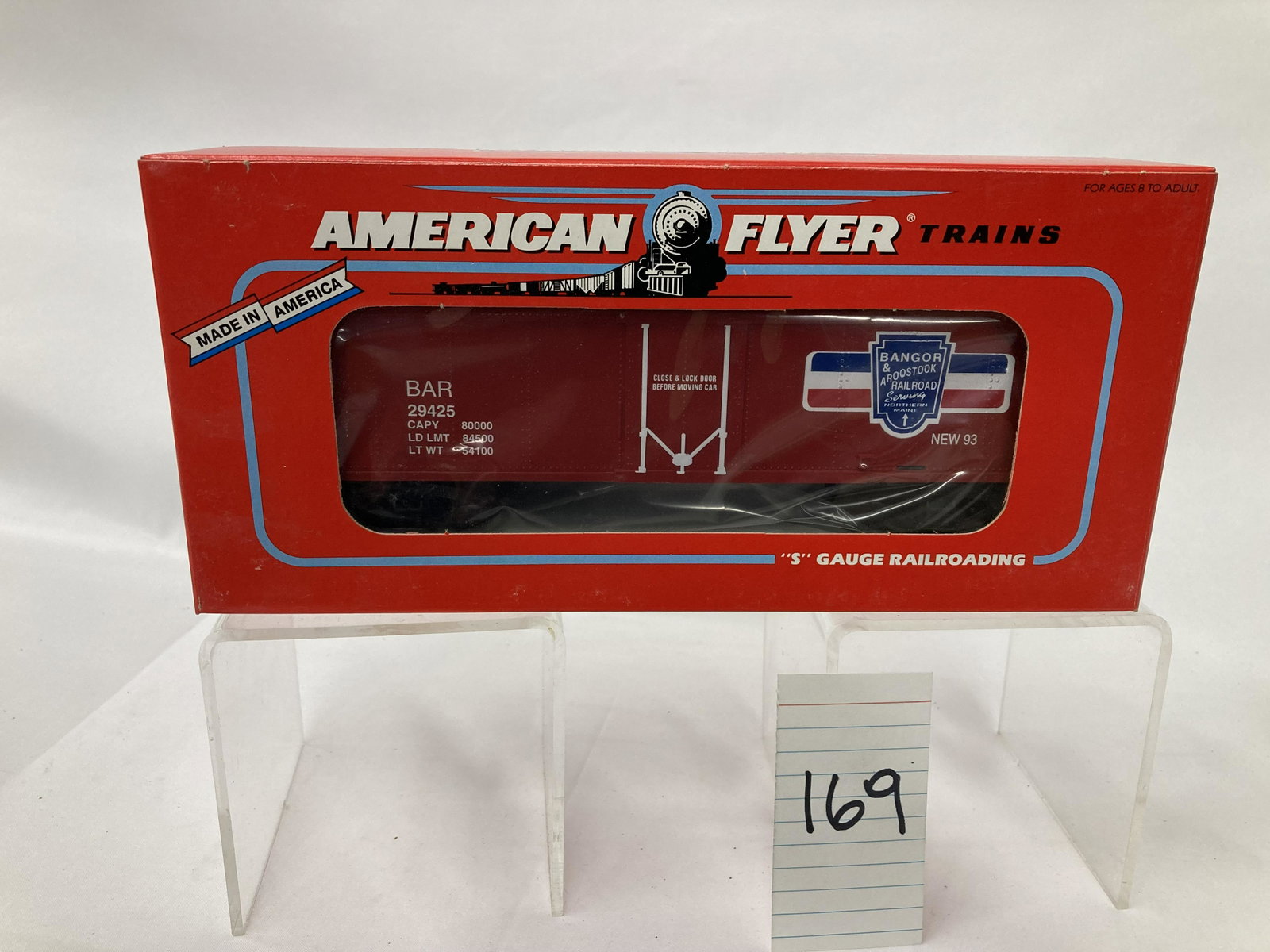 American Flyer 48316 Bangor & Aroostook Refrigerator Car w/ OB: American Flyer 48316 Bangor & Aroostook Refrigerator Car w/ OB, C10