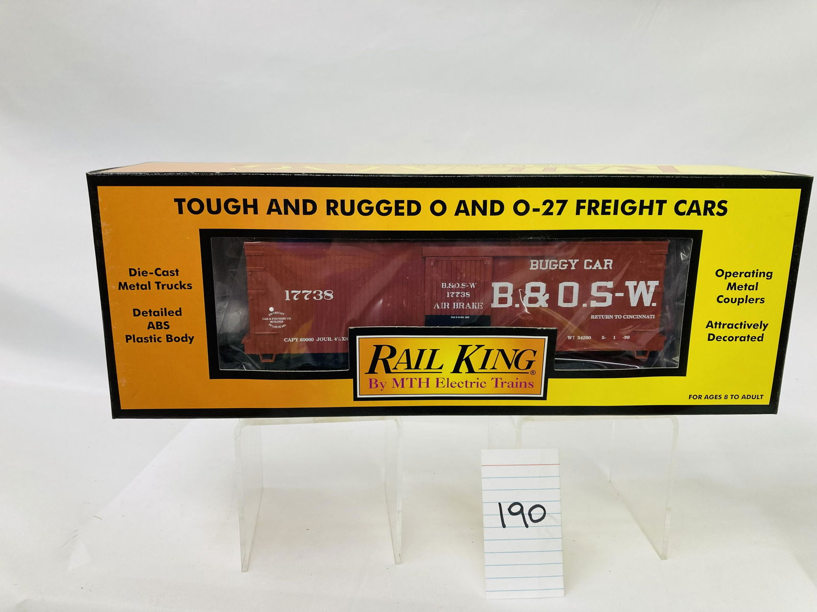 MTH 30-74389 B&O 19th Century 34' Boxcar w/ OB (1 of 2)