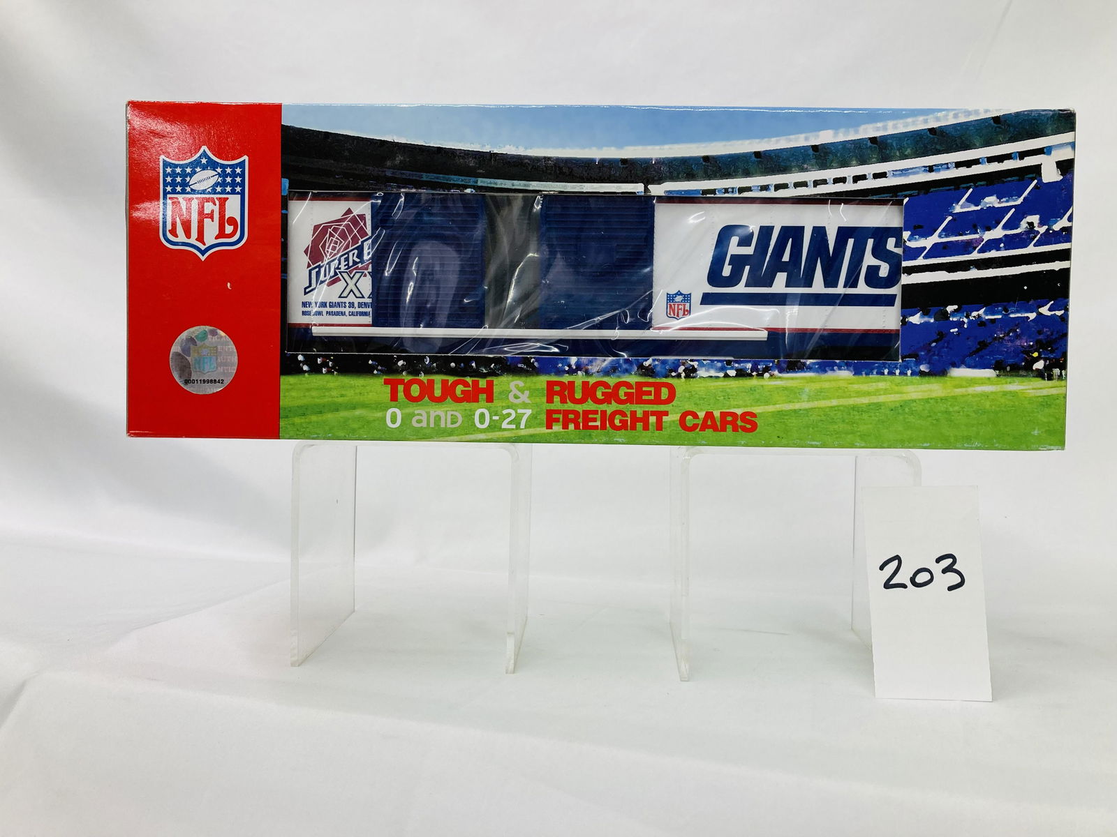 MTH 30-74275  NFL - New York Giants Super Bowl XXI 40' Double Door Boxcar w/ OB (1 of 1)