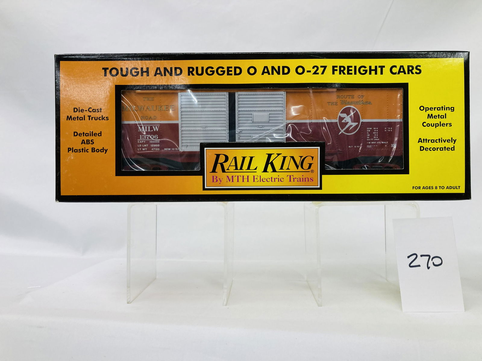 MTH 30-74363 Milwaukee Rd 40' Double Door Boxcar w/ OB (1 of 2)