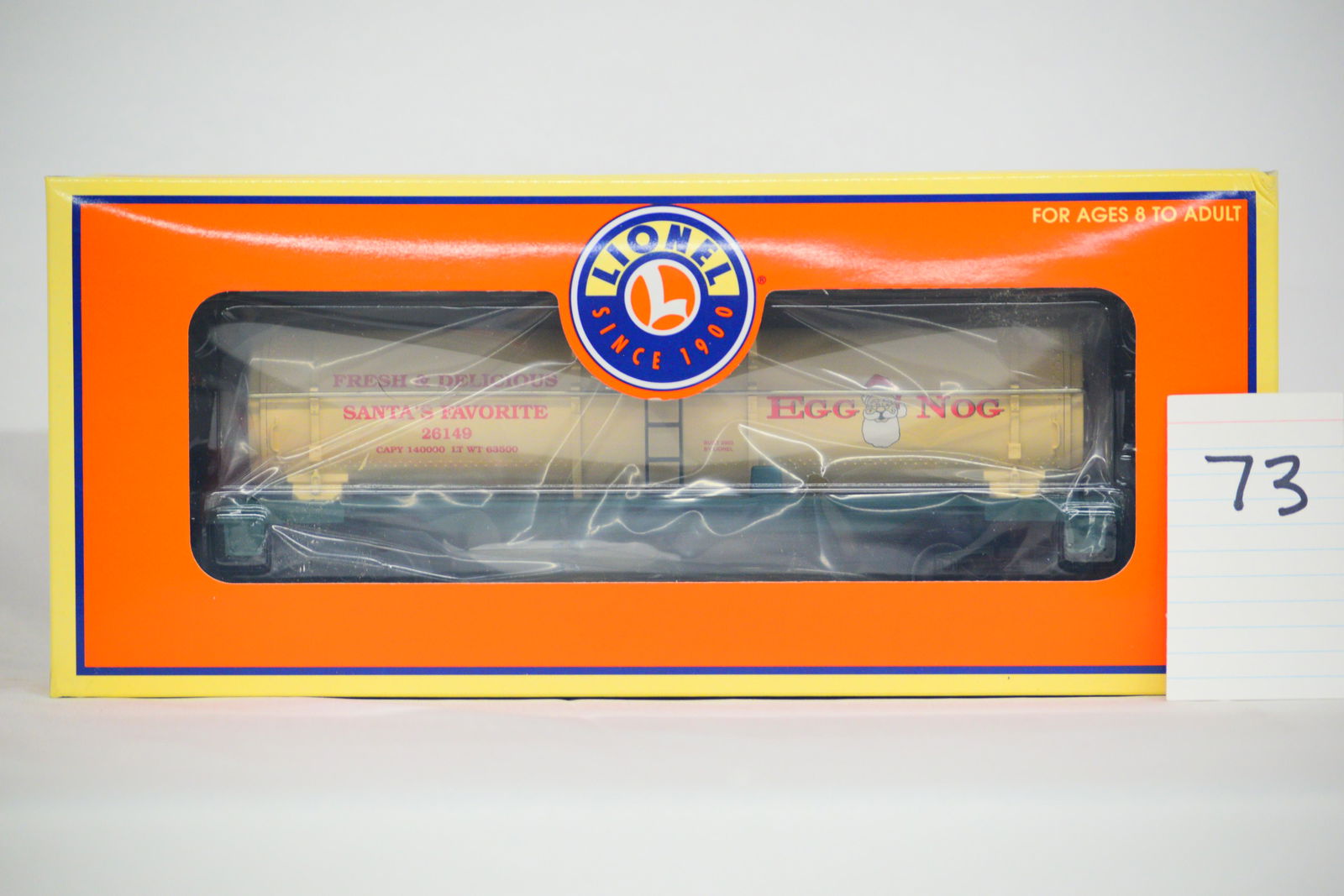 Lionel - No. 6-26149  -  Egg Nog Single Dome Tank Car (w/ OB) (1 of 2)
