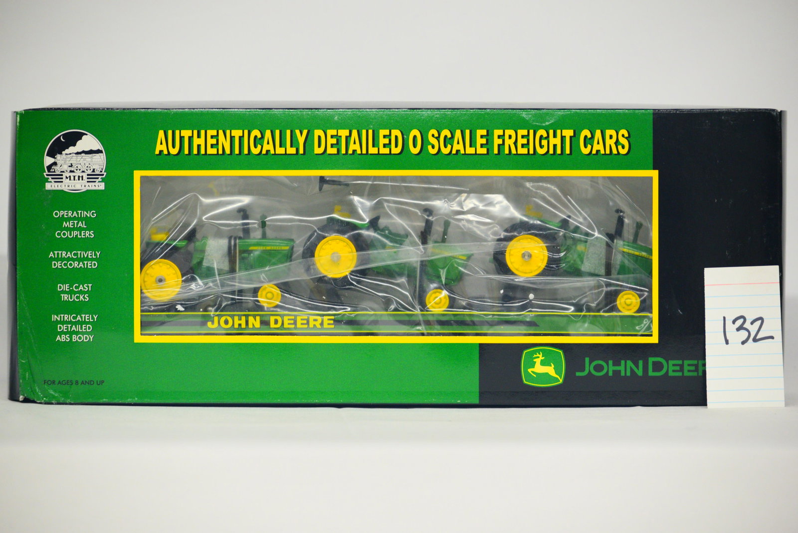 MTH (Premier) - No. 20-98361  -  John Deere Flatcar w/(3) 4010 Tractors (w/ OB) (1 of 2)