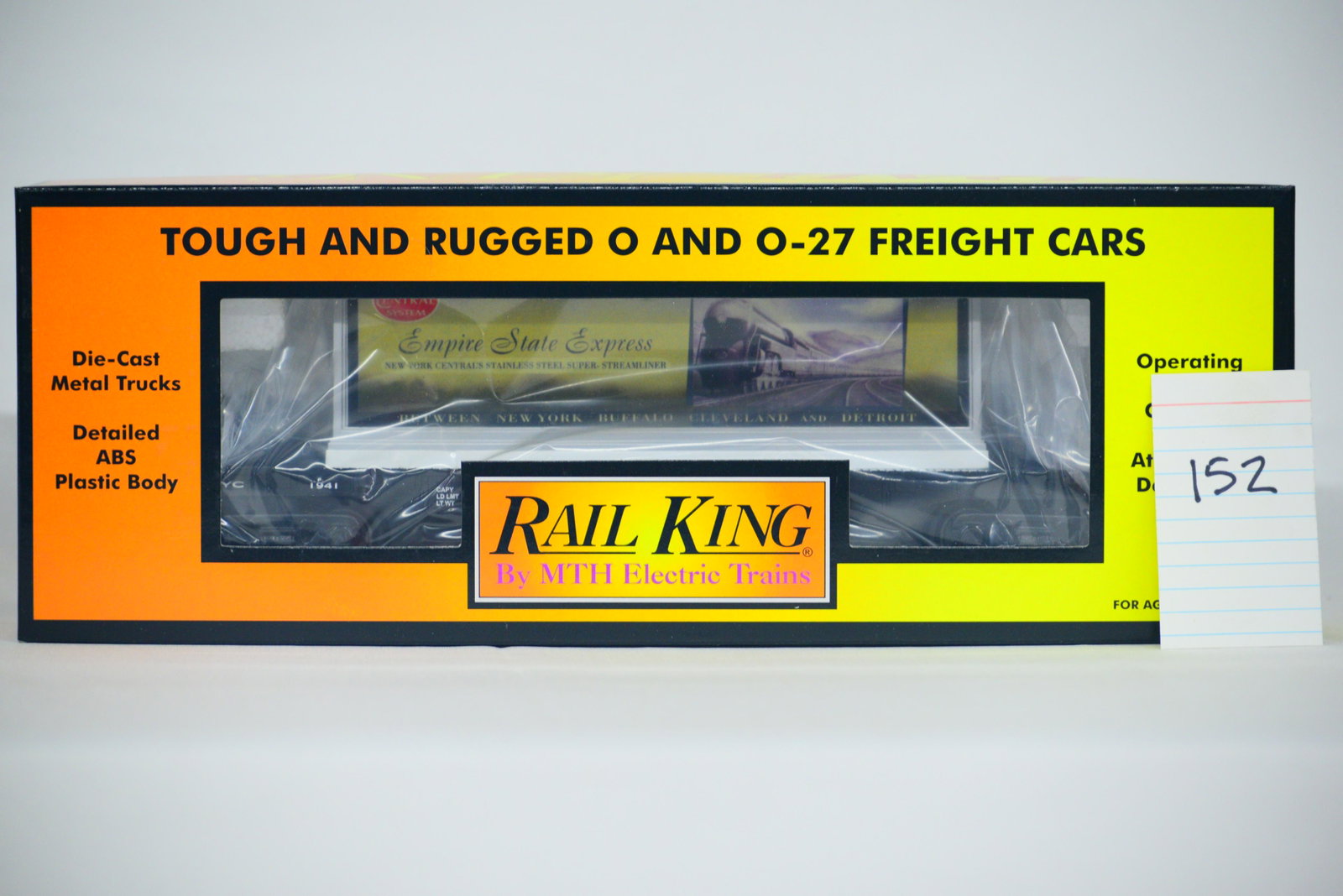 MTH (RailKing) - No. 30-76106 - New York Central Flatcar w/Billboard (w/ OB): MTH (RailKing) - No. 30-76106 - New York Central Flatcar w/Billboard (w/ OB) C10