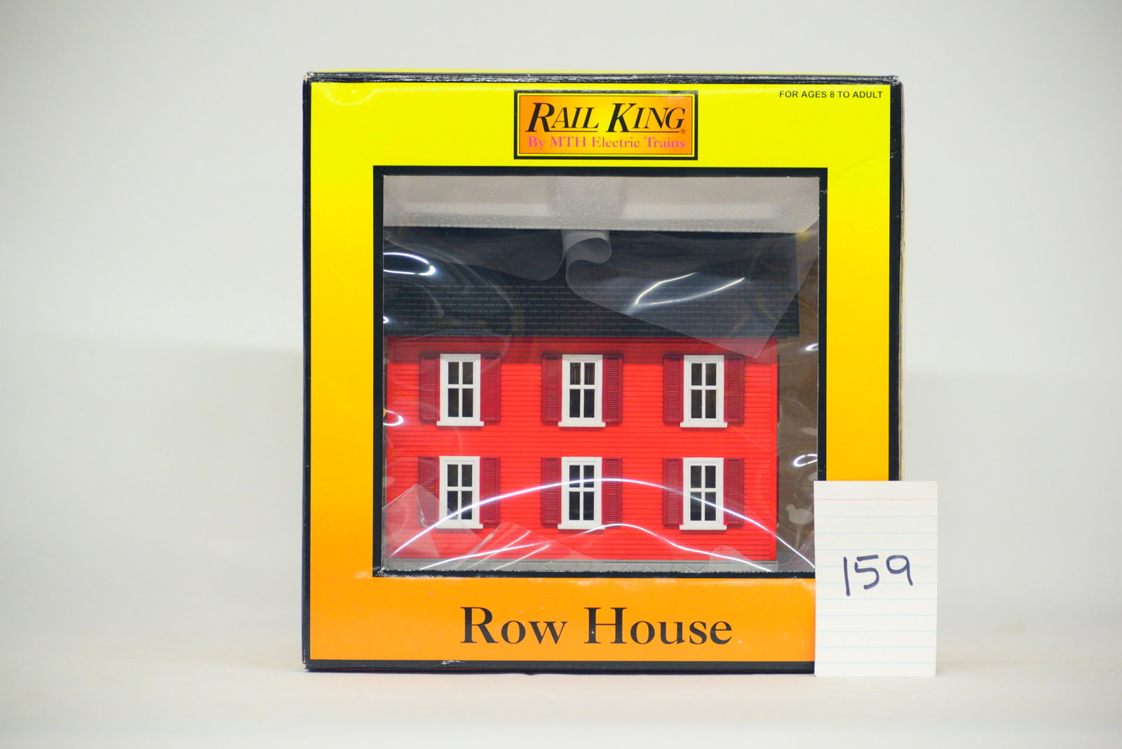 MTH (RailKing) - No. 30-9076  -  Row House - Red w/Maroon Shutters (w/ OB) (1 of 2)
