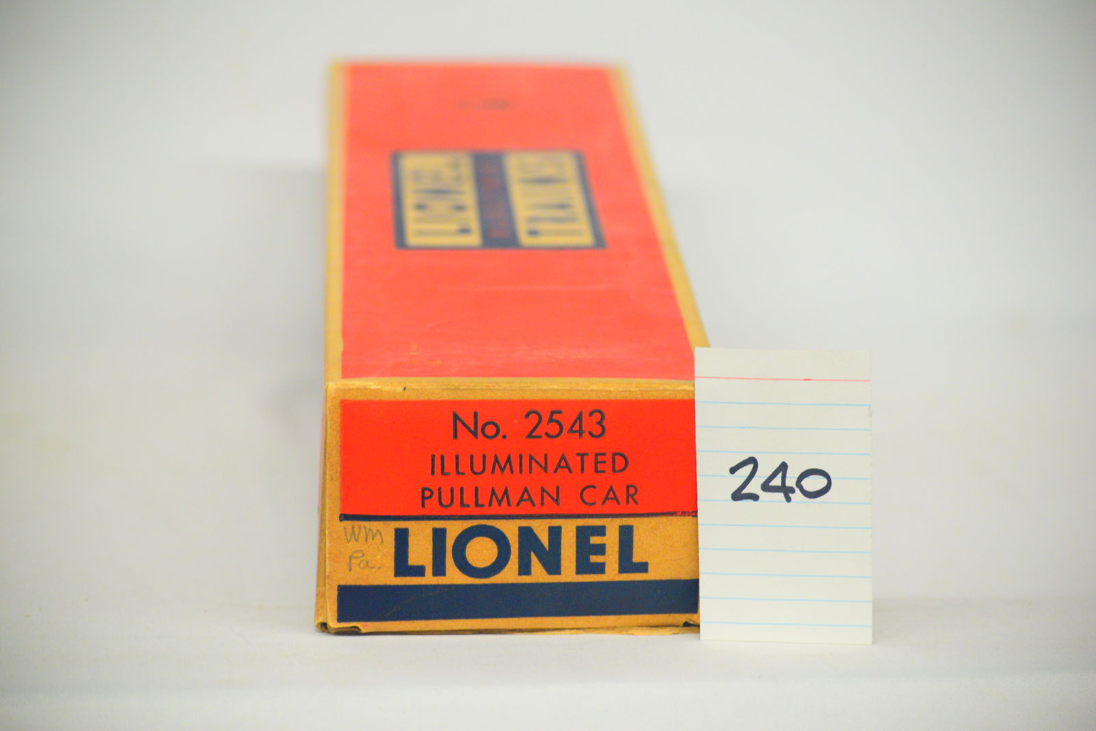 Lionel - No. 2543  -  Congressional William Penn Pullman Car  (Empty Box Only) (1 of 4)