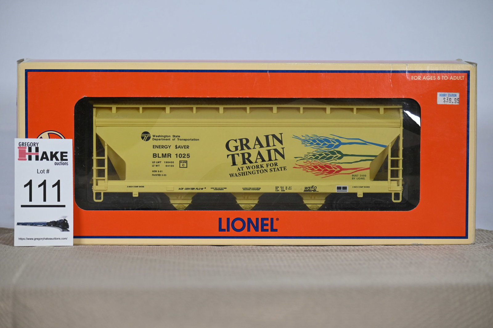Lionel 6-17139 Grain Train 3B Hopper w/ OB: Lionel 6-17139 Grain Train 3B Hopper w/ OB, C8+