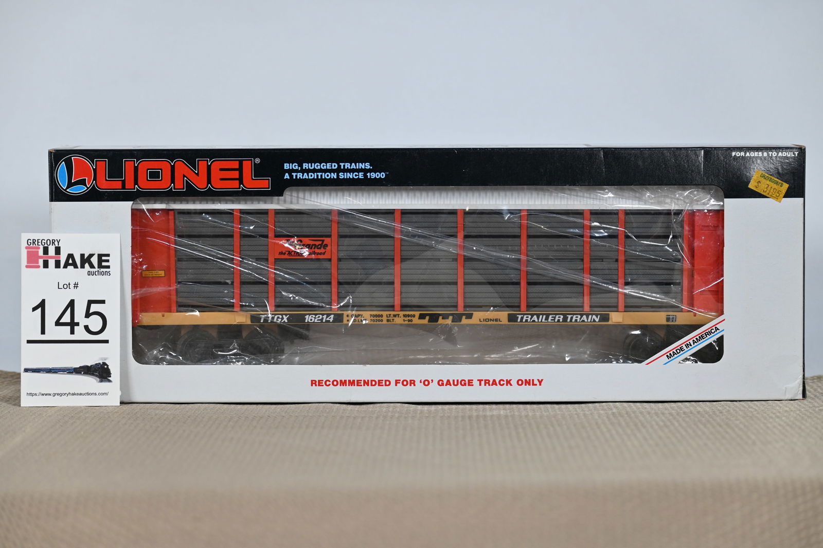 Lionel 6-16214 Rio Grande Two Tier Auto Carrier w/ OB (1 of 2)