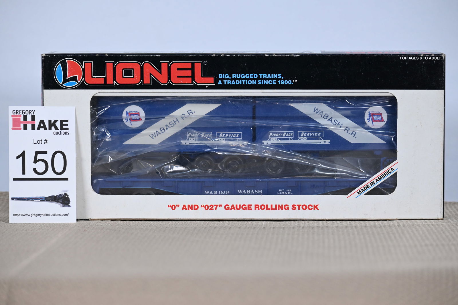 Lionel 6-16314 Wabash Flatcar w/ Trailers & OB (1 of 2)