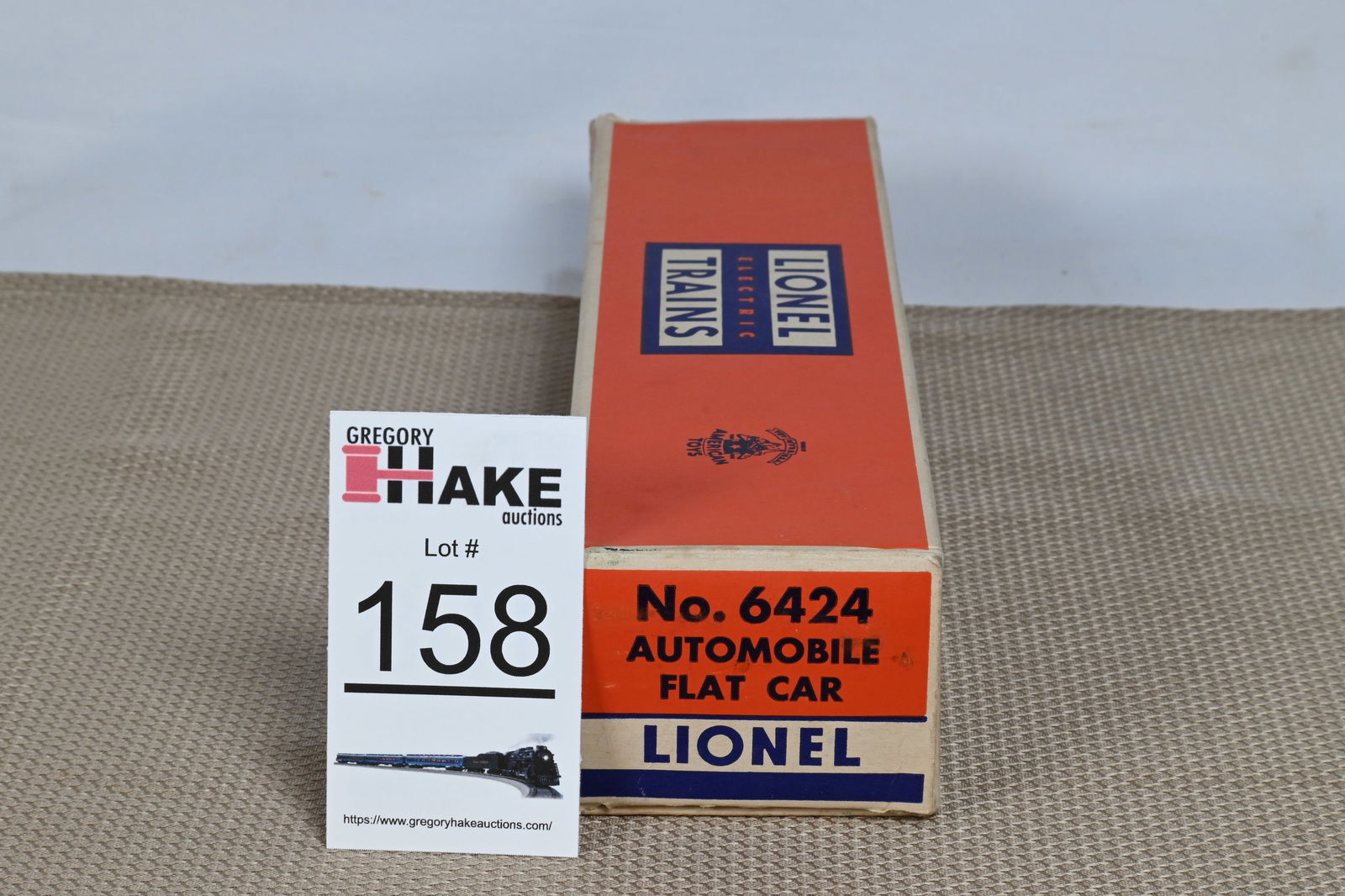 Lionel Postwar 6424 Automobile Flatcar Empty Original Box from 1958 (1 of 4)