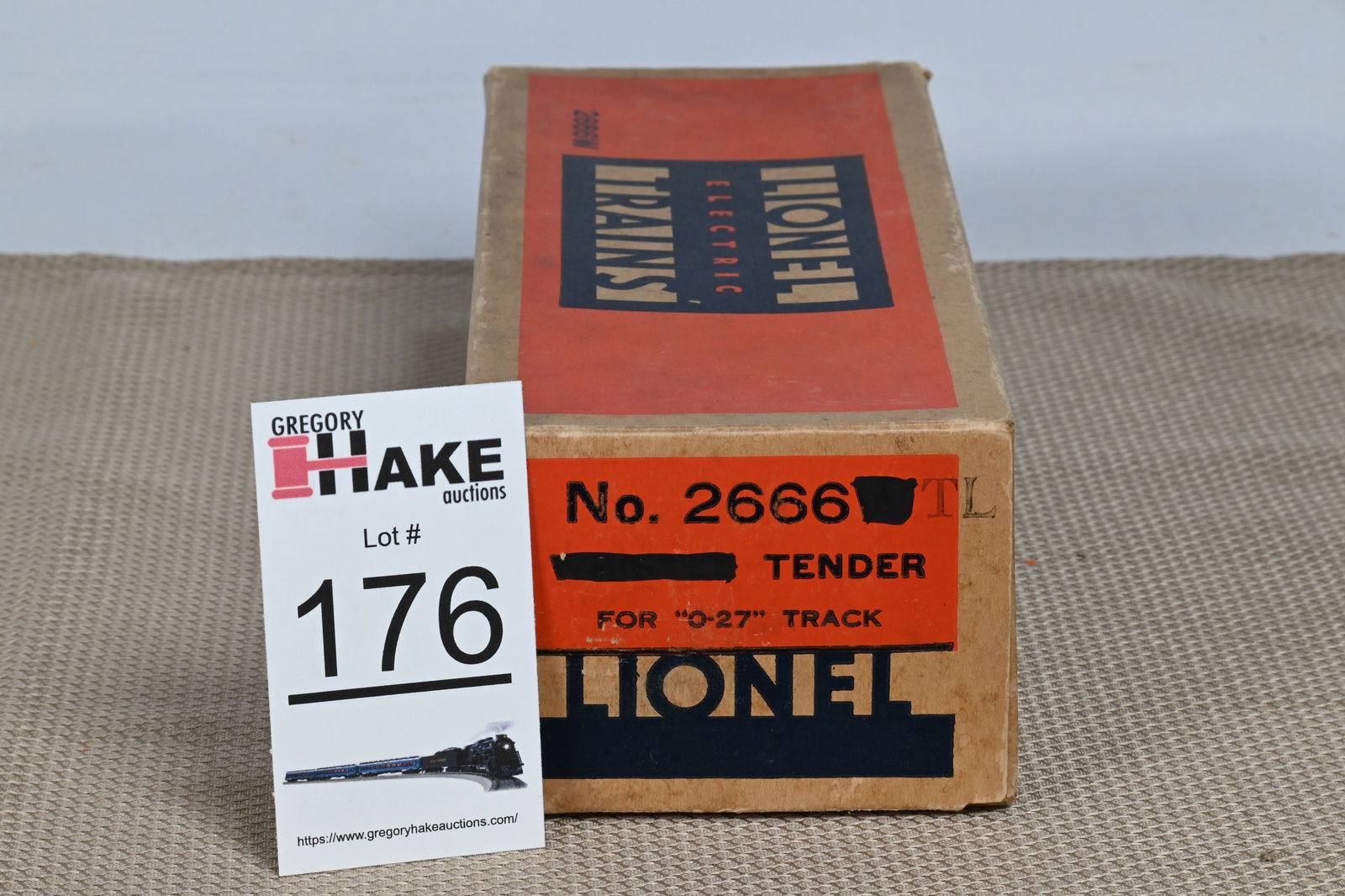 Lionel Prewar 2666TL Whistle Tender Empty Original Box (1 of 4)