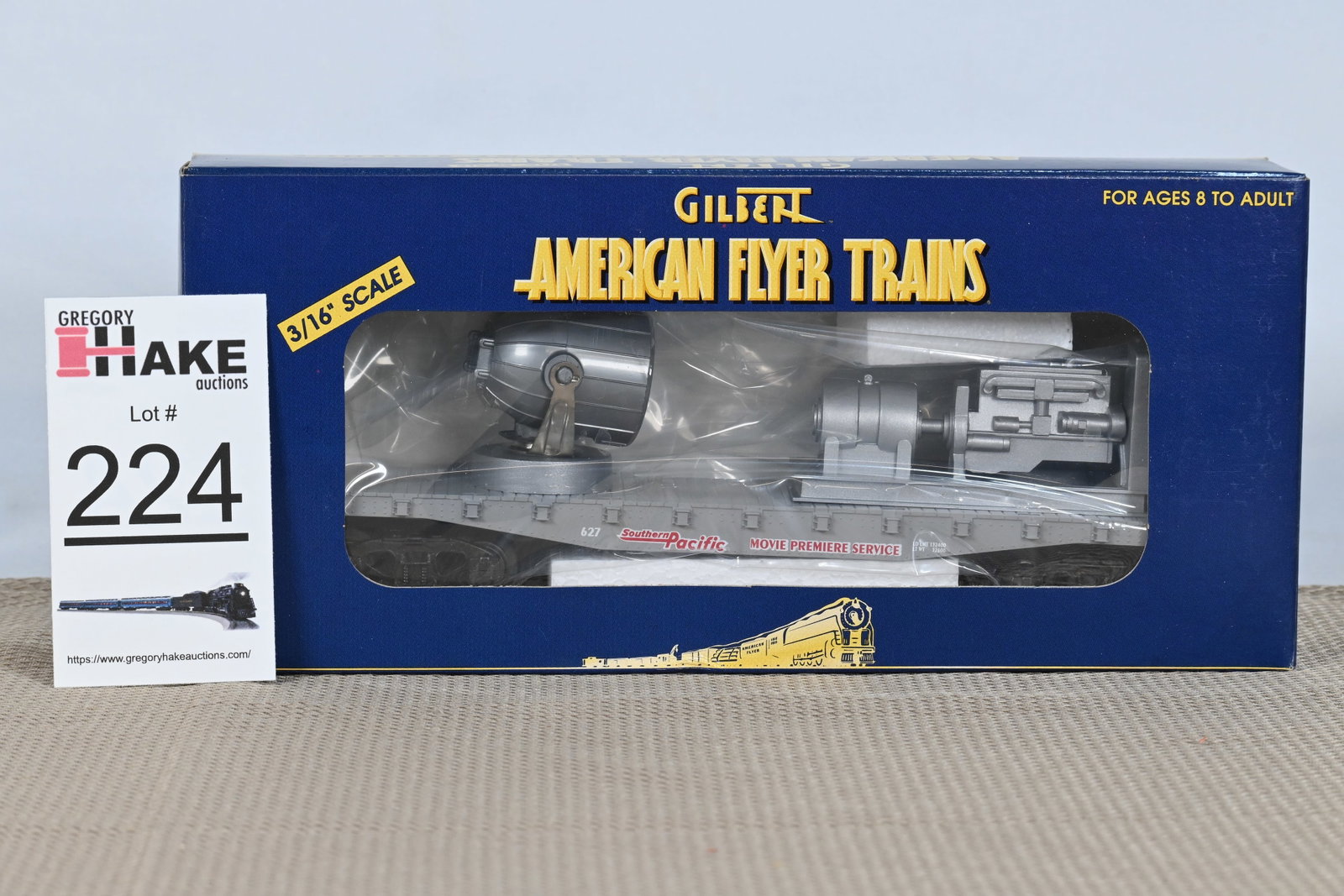 American Flyer 6-48516 627 Southen Pacific Searchlight Car w/ OB: American Flyer 6-48516 627 Southen Pacific Searchlight Car w/ OB - C10