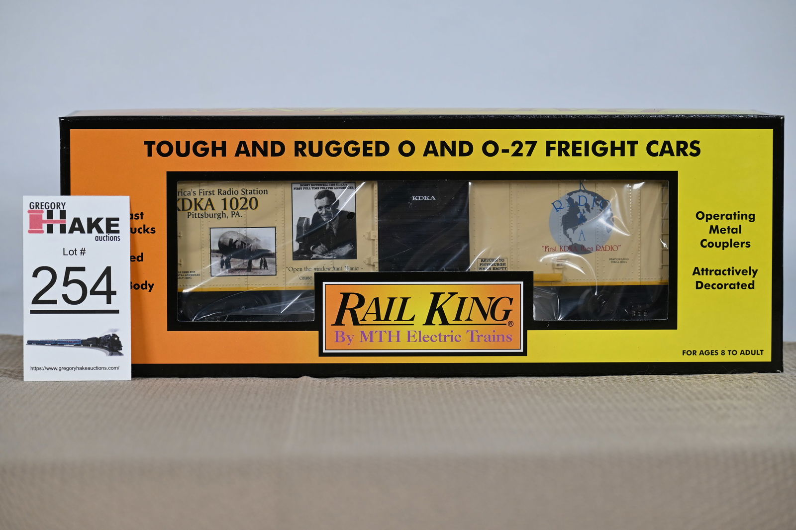 MTH (RailKing) - 30-74152: (O Gauge) KDKA - Box Car w/OB (1 of 2)