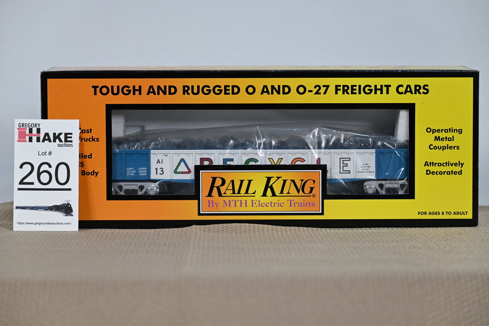 MTH (RailKing) - 30-7257: (O Gauge) Recycle - Gondola Car w/Junk Load w/OB: MTH (RailKing) - 30-7257: (O Gauge) Recycle - Gondola Car w/Junk Load w/OB - C10