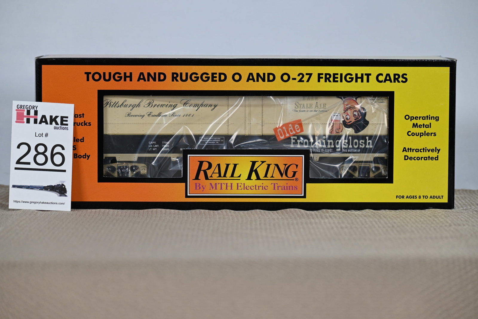 MTH (RailKing) - 30-78016: (O Gauge) Olde Frothingslosh - Modern Reefer Car w/OB: MTH (RailKing) - 30-78016: (O Gauge) Olde Frothingslosh - Modern Reefer Car w/OB - C10