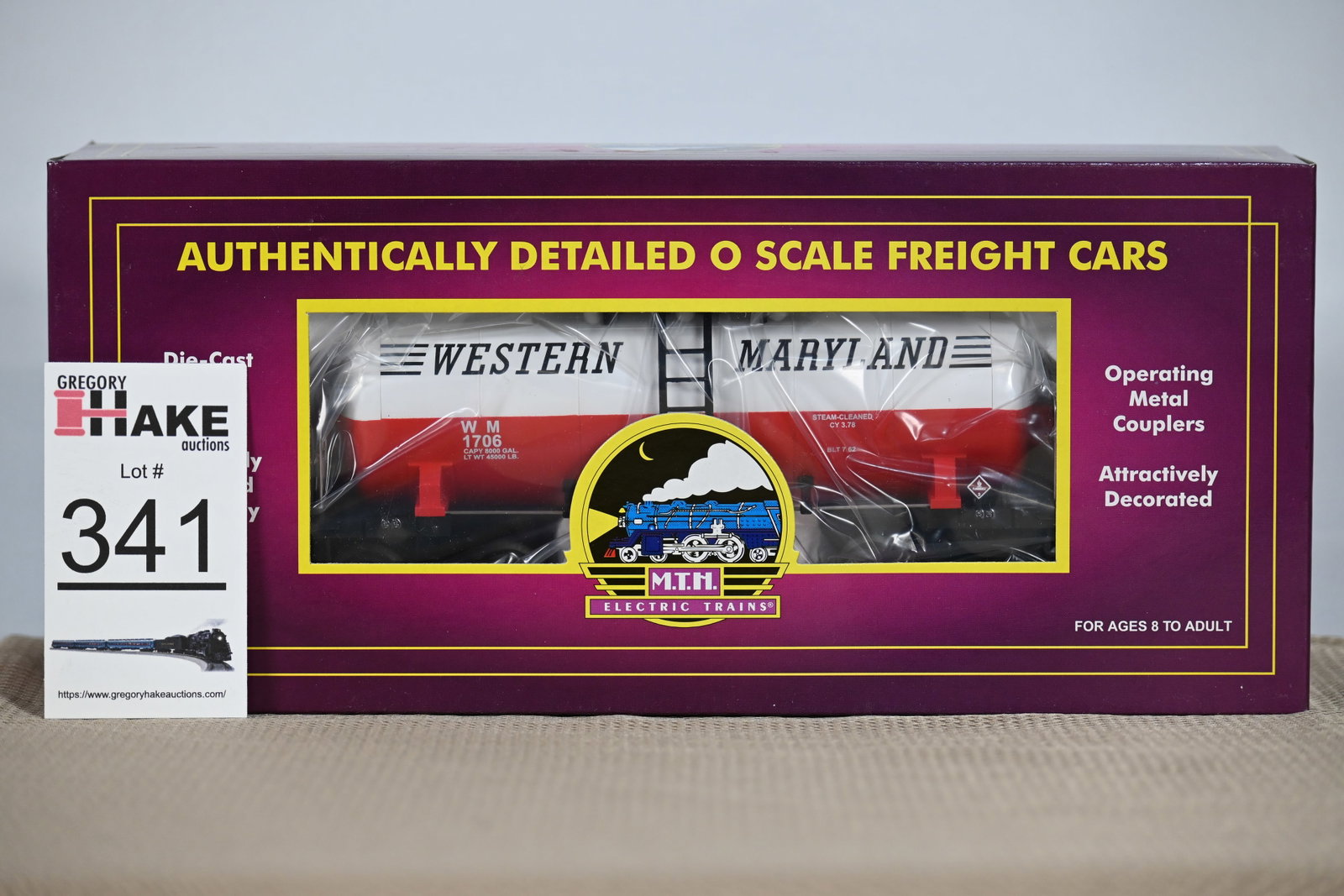 MTH (Premier) - 20-96070: (O Gauge) Western Maryland - 8000 Gallon Tank Car w/OB: MTH (Premier) - 20-96070: (O Gauge) Western Maryland - 8000 Gallon Tank Car w/OB - C10