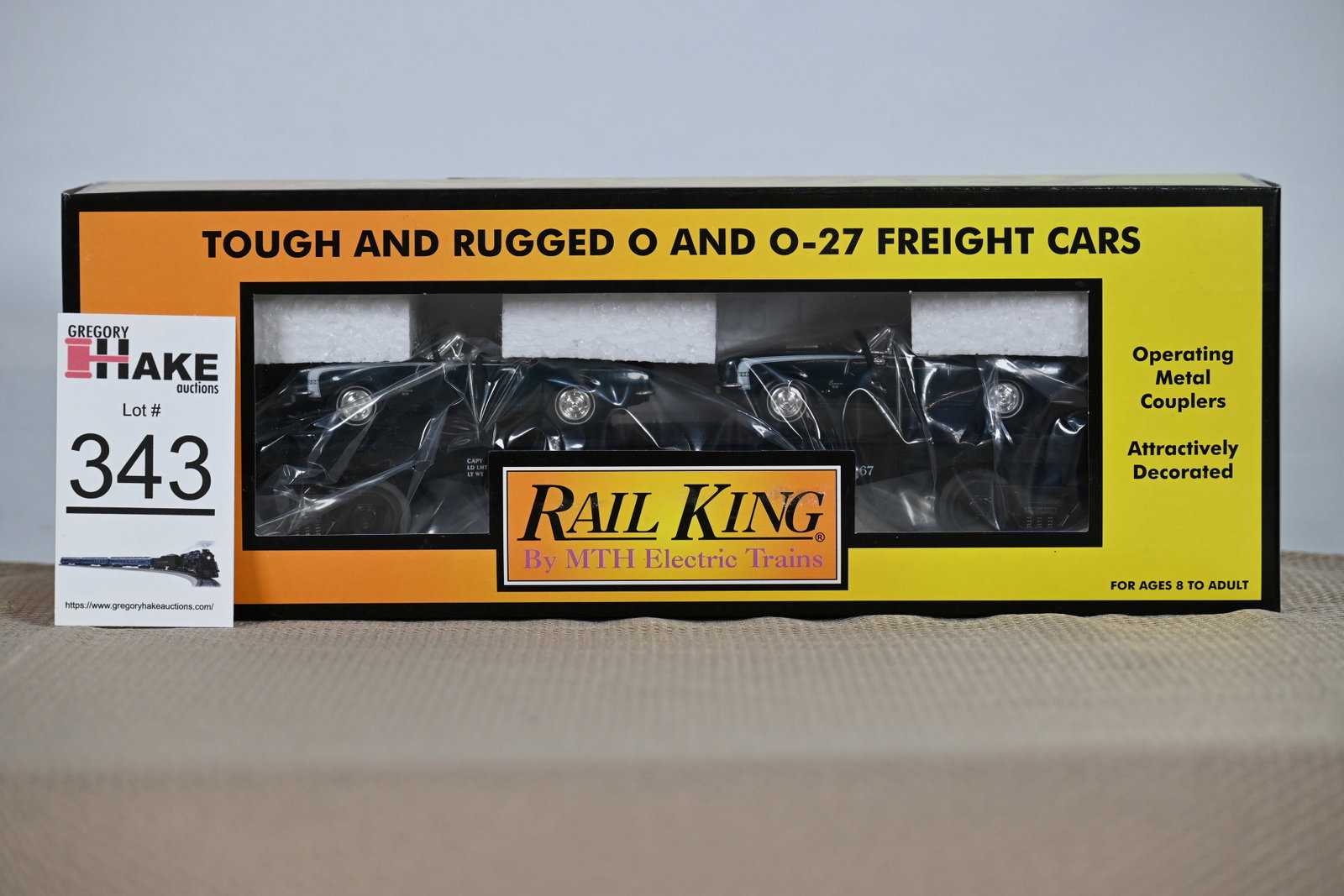 MTH (RailKing) - 30-7670: (O Gauge) MTH Transport - Flat Car w/'67 Camaros w/OB: MTH (RailKing) - 30-7670: (O Gauge) MTH Transport - Flat Car w/'67 Camaros w/OB - C10