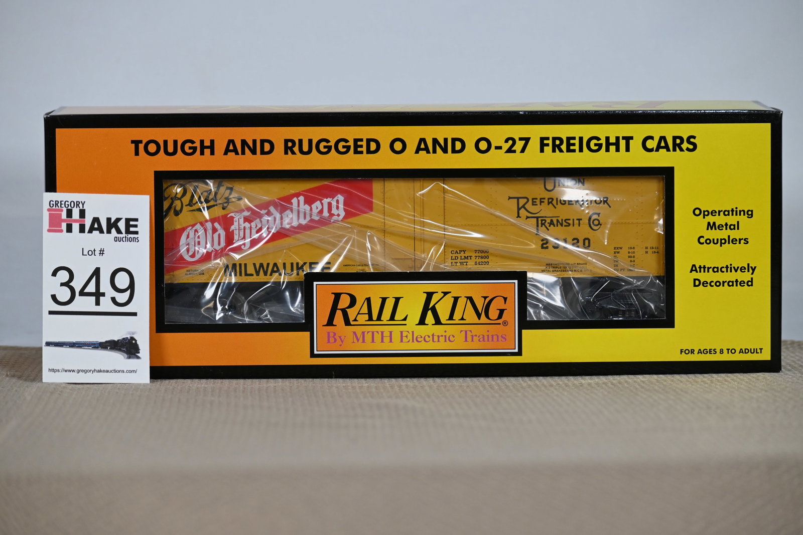 MTH (RailKing) - 30-7829: (O Gauge) Old Heidelberg Beer - Modern Reefer Car w/OB: MTH (RailKing) - 30-7829: (O Gauge) Old Heidelberg Beer - Modern Reefer Car w/OB - C10