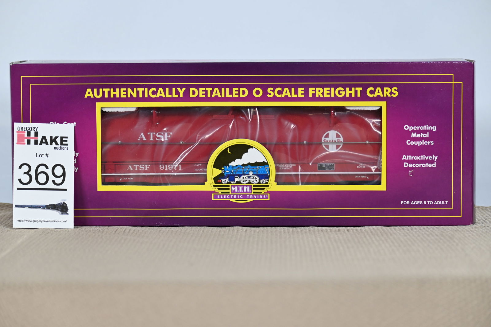 MTH (Premier) - 20-98348: (O Gauge) Santa Fe - Coil Car w/OB (1 of 2)
