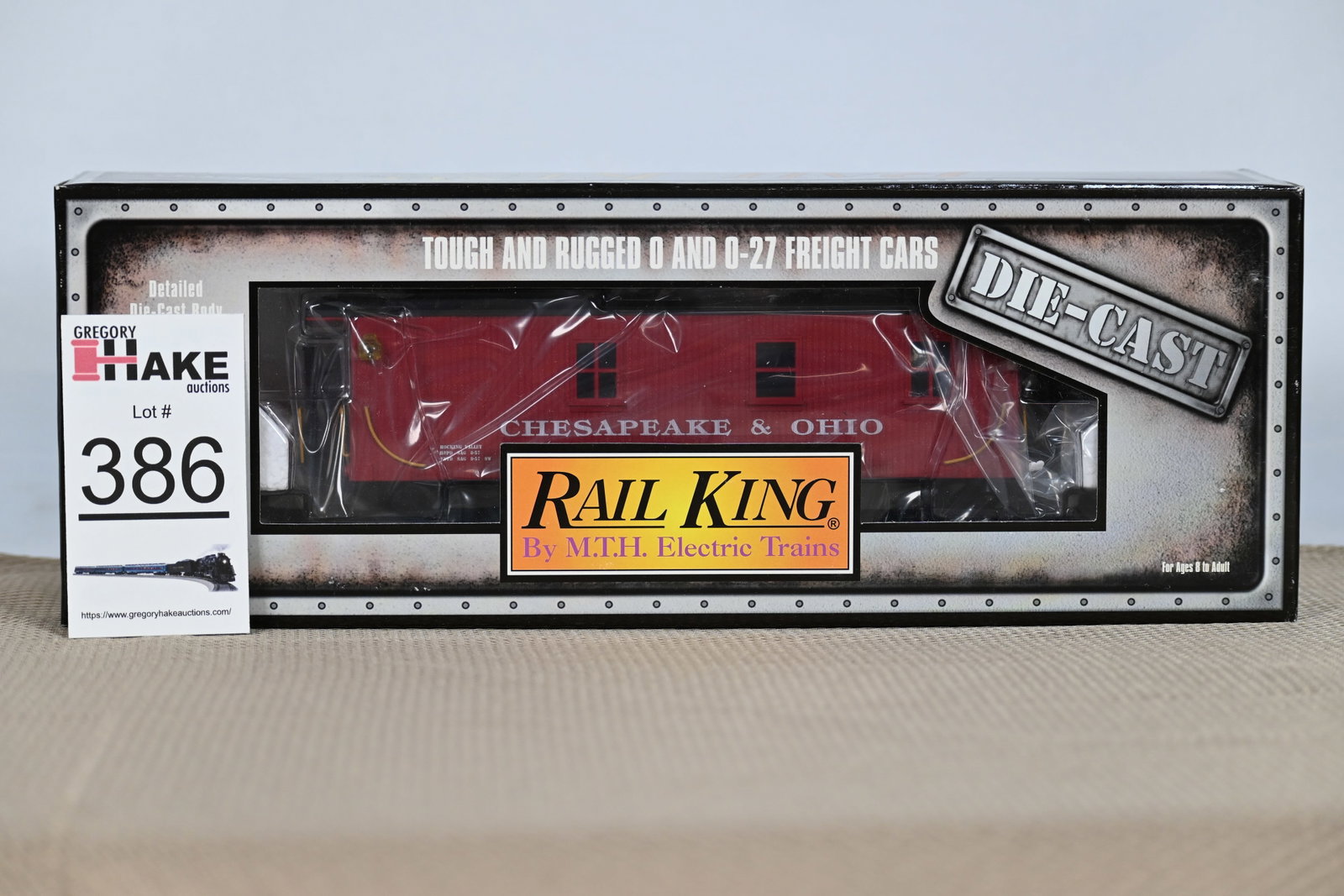 MTH (RailKing) - 30-8502: (O Gauge) Chesapeake & Ohio - Die-Cast Woodsided Caboose w/OB: MTH (RailKing) - 30-8502: (O Gauge) Chesapeake & Ohio - Die-Cast Woodsided Caboose w/OB - C10