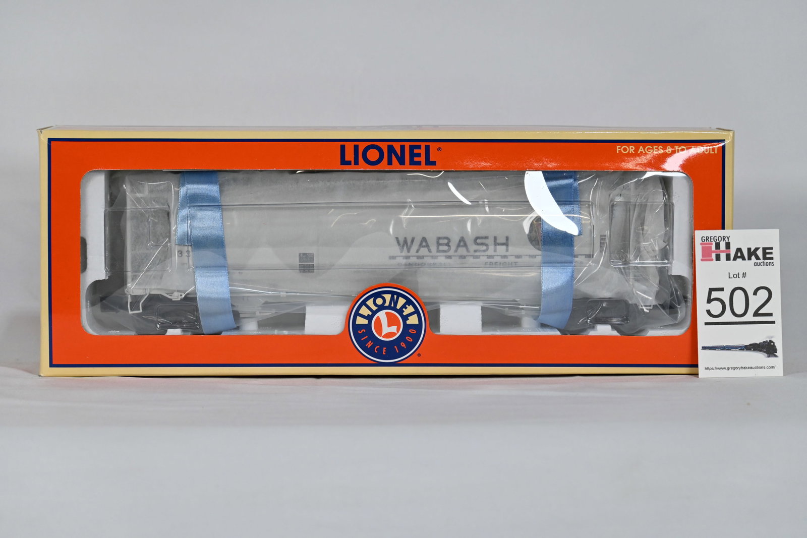 Lionel (LTI) - 6-27104: Wabash - Cylindrical Hopper, Car No. 33007: Lionel (LTI) - 6-27104: Wabash - Cylindrical Hopper, Car No. 33007, w/OB / Condition: C10