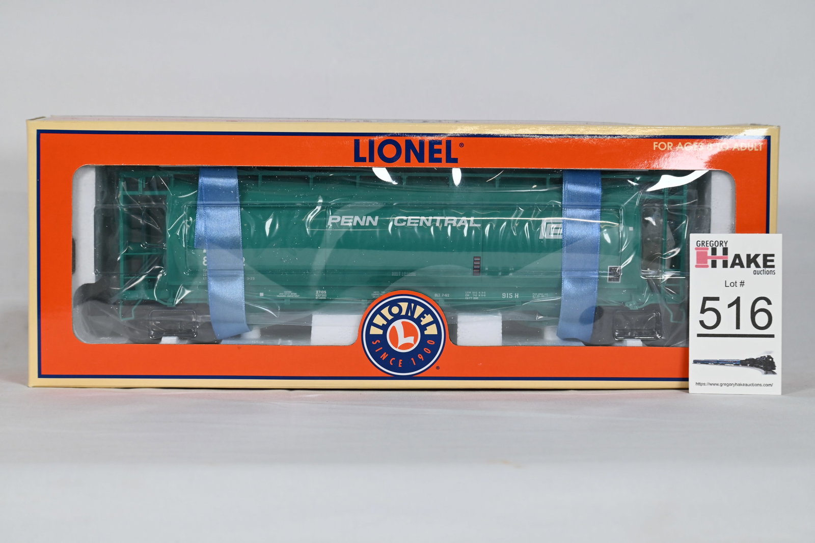 Lionel (LTI) - 6-27105: Penn Central - Cylindrical Hopper, Car No. 884312: Lionel (LTI) - 6-27105: Penn Central - Cylindrical Hopper, Car No. 884312, w/OB / Condition: C10
