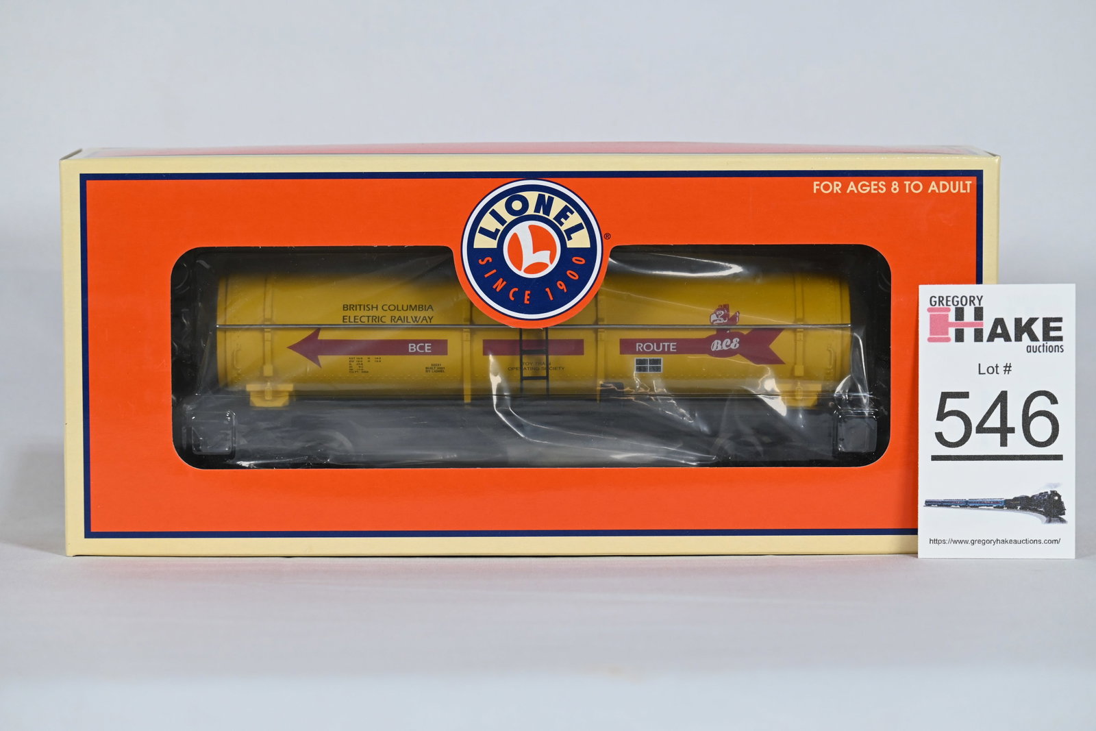 Lionel (LTI) - 6-52231: British Columbia - 1-D Tank Car, TTOS National Convention Car (2001): Lionel (LTI) - 6-52231: British Columbia - 1-D Tank Car, TTOS National Convention Car (2001), w/OB / Condition: C10