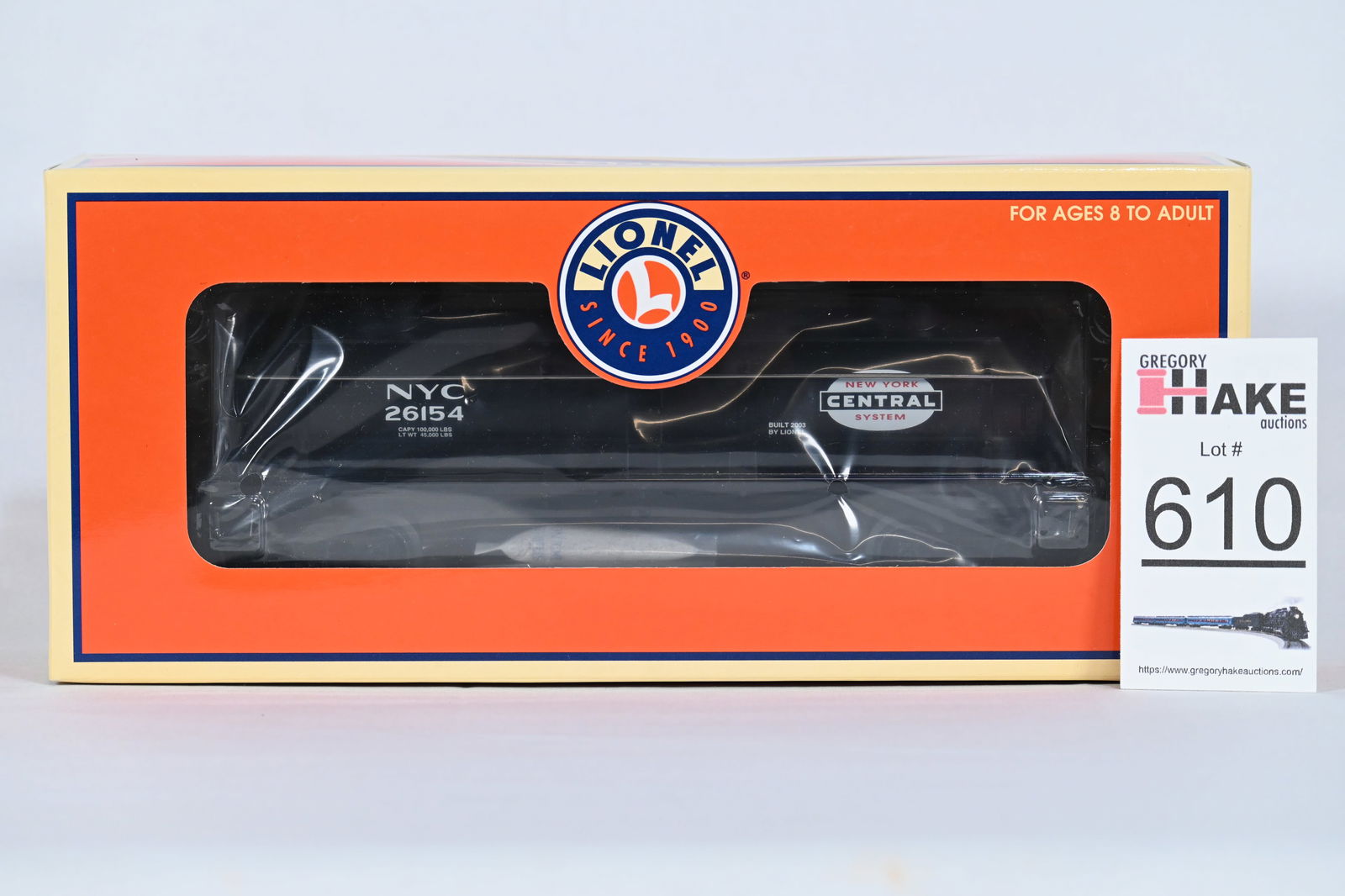 Lionel (LTI) - 6-26154: NYC - 3-D Tank Car, Car No. 26154 (1 of 2)