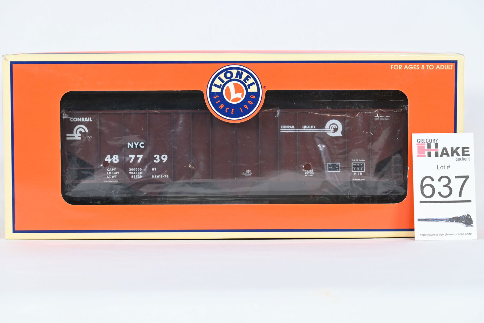 Lionel (LTI) - 6-17158: Conrail - Coal Hopper, Car No. 487739: Lionel (LTI) - 6-17158: Conrail - Coal Hopper, Car No. 487739, w/OB / Condition: C10