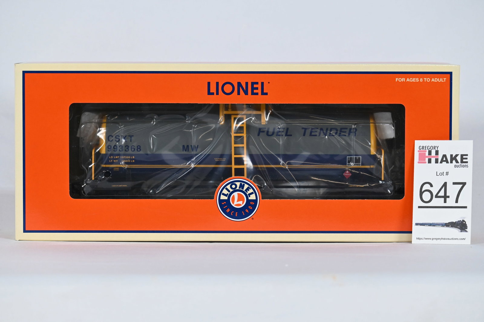 Lionel (LTI) - 6-17930: CSX - Unibody Tank Car, Car No. 9933369: Lionel (LTI) - 6-17930: CSX - Unibody Tank Car, Car No. 9933369, w/OB / Condition: C10