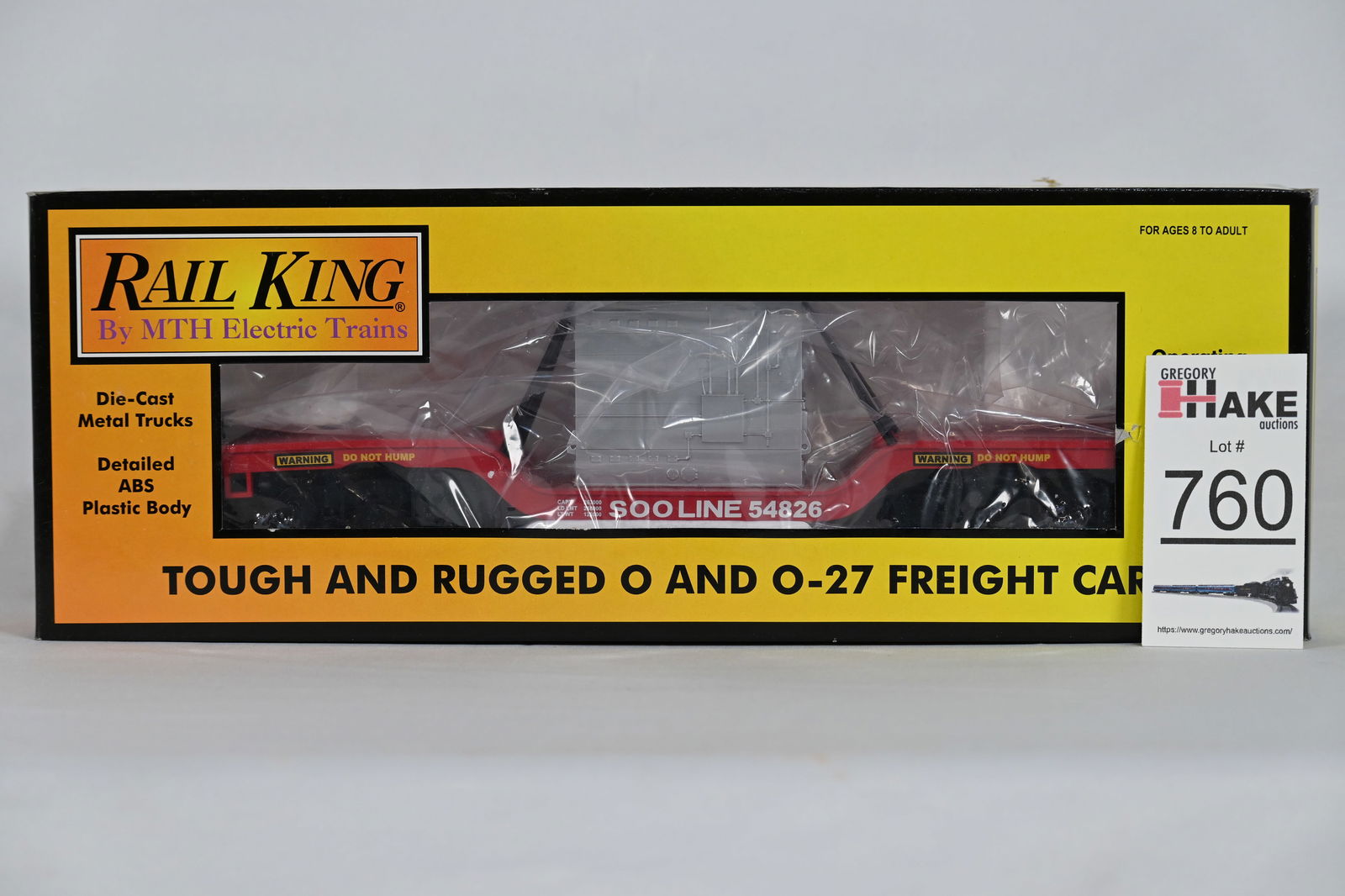 MTH (RailKing) - 30-76099: SOO Line - Dep. Center Flat Car w/Transformer Load - w/OB (1 of 2)