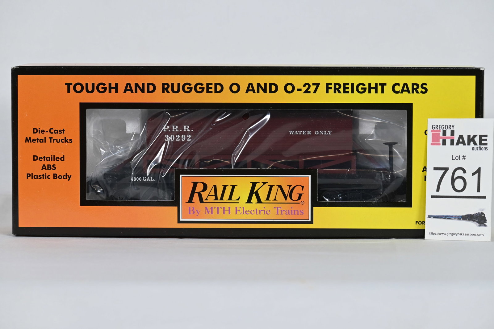 MTH (RailKing) - 30-73163: Pennsylvania - Wooden Tank Car - 19th Century - w/OB: MTH (RailKing) - 30-73163: Pennsylvania - Wooden Tank Car - 19th Century - w/OB / Condition: C10