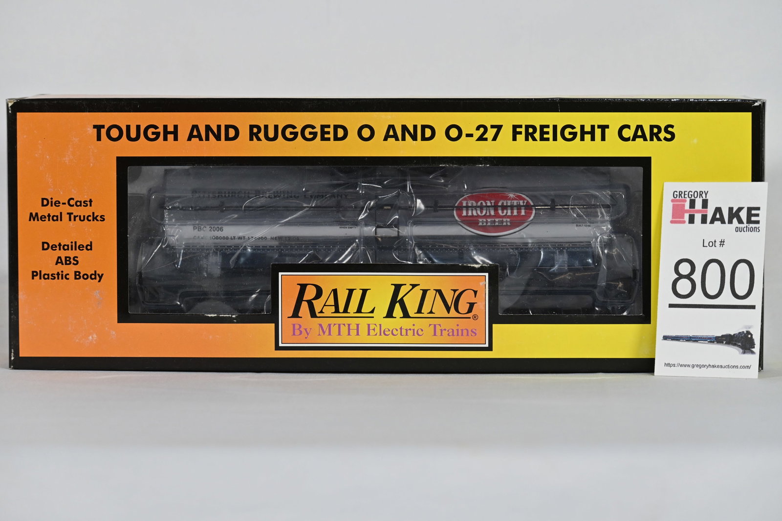 MTH (RailKing) - 30-73214: Iron City - Tank Car - (Chrome) w/OB: MTH (RailKing) - 30-73214: Iron City - Tank Car, w/OB / Condition: C10