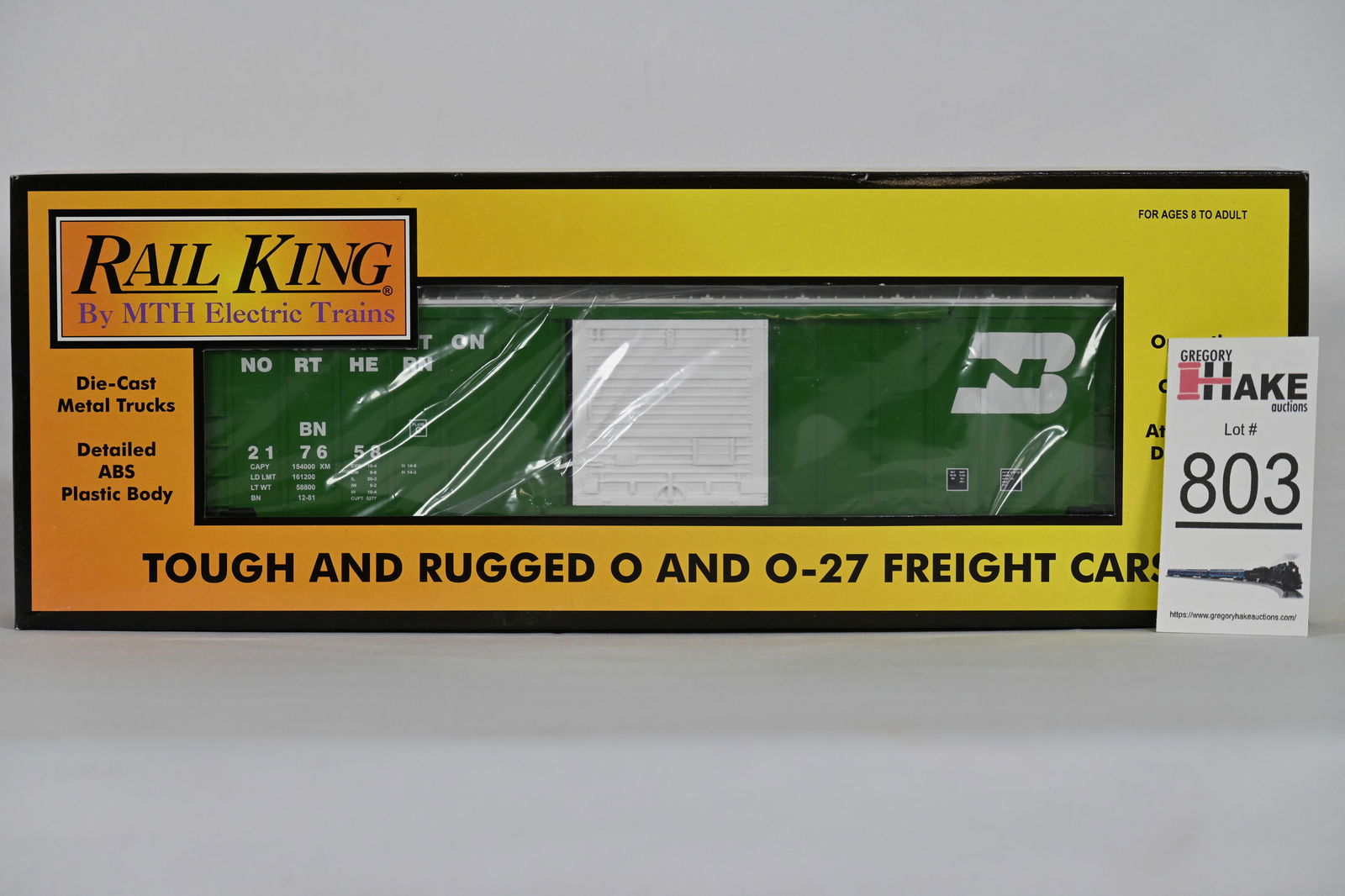 MTH (RailKing) - 30-74111: Burlington Northern - 50' Modern Box Car - w/OB (1 of 2)
