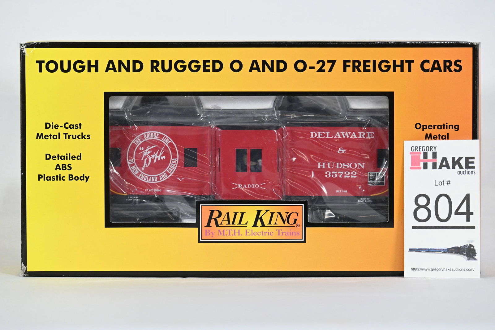 MTH (RailKing) - 30-7760: Delaware & Hudson - Bay Window Caboose - w/OB: MTH (RailKing) - 30-7760: Delaware & Hudson - Bay Window Caboose, w/OB / Condition: C10