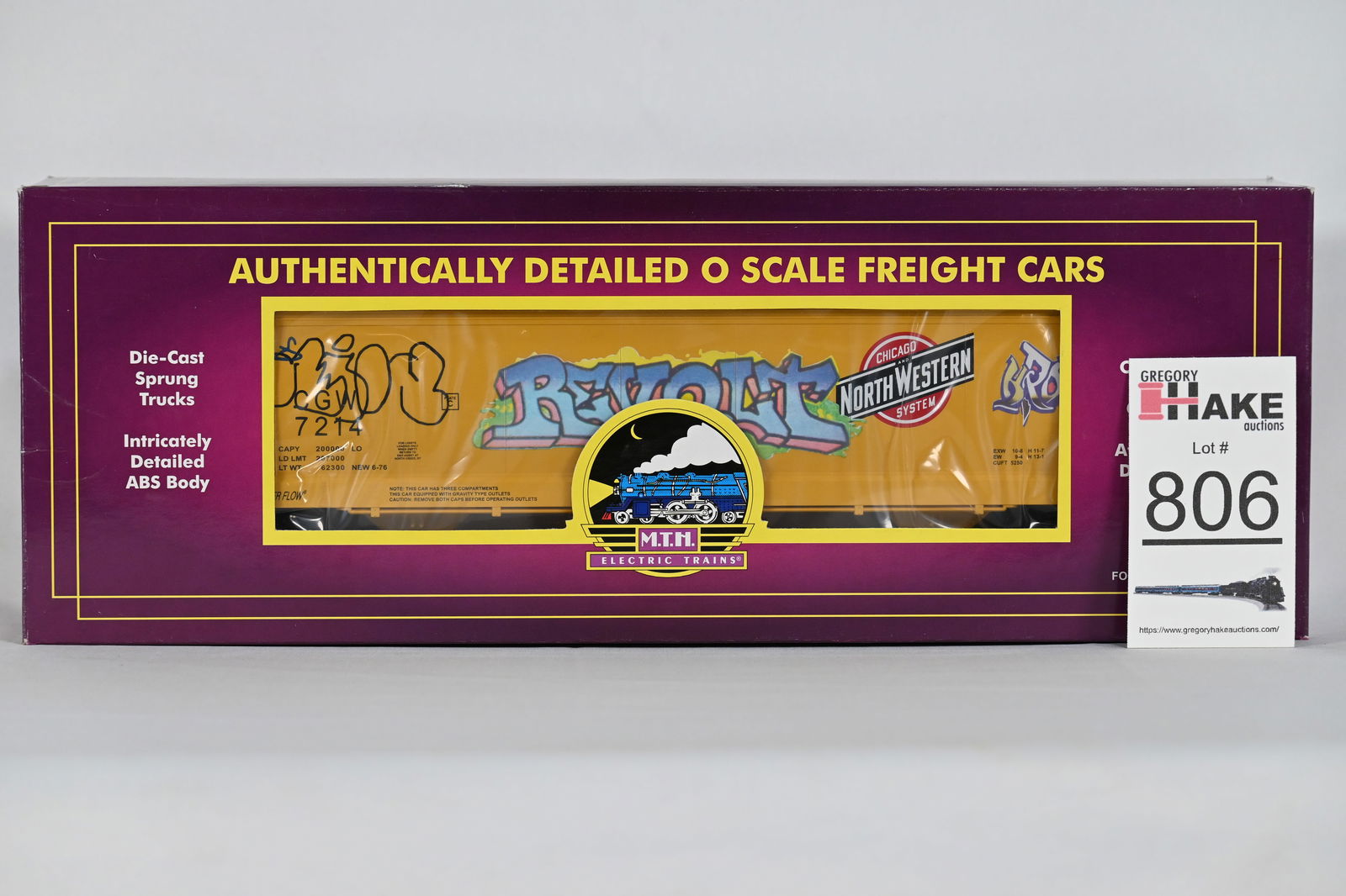 MTH (Premier) - 20-97522: Chicago Great Western - 3-Bay Centerflow Hopper - (Graffiti) w/OB (1 of 2)