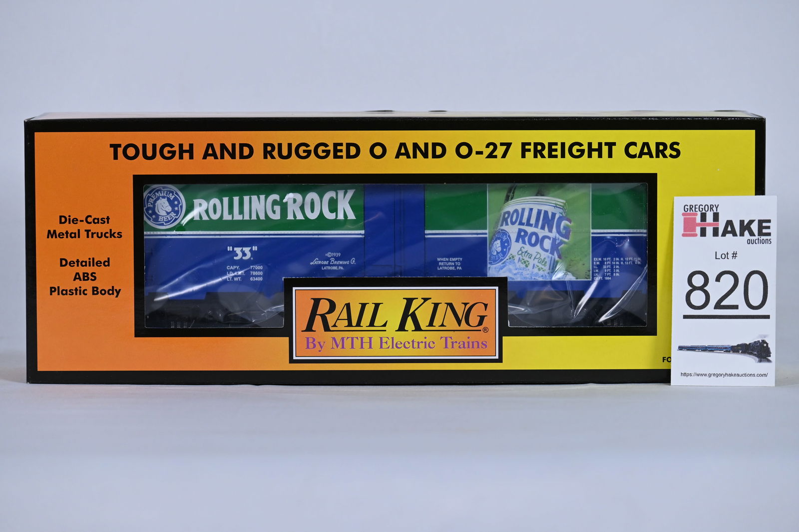 MTH (RailKing) - 30-7860: Rolling Rock - Modern Reefer Car - w/OB (1 of 2)