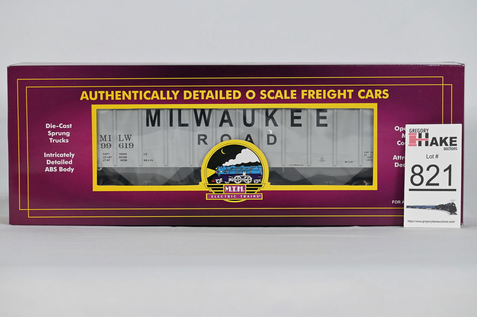 MTH (Premier) - 20-97112: Milwaukee Road - Ps-2 CD High-Sided Hopper Car - w/OB (1 of 2)